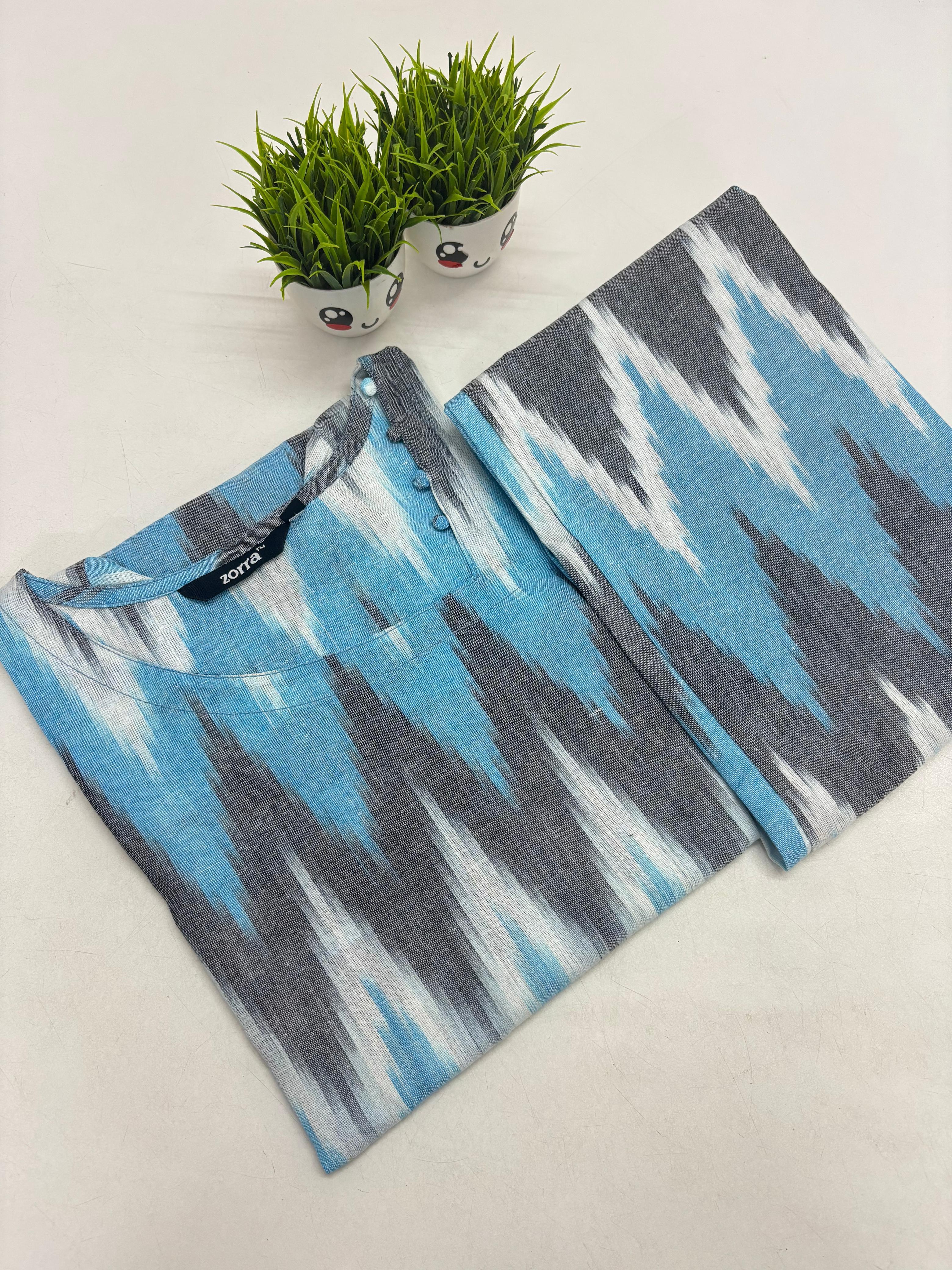 Ikkat Cotton Co-ord Set