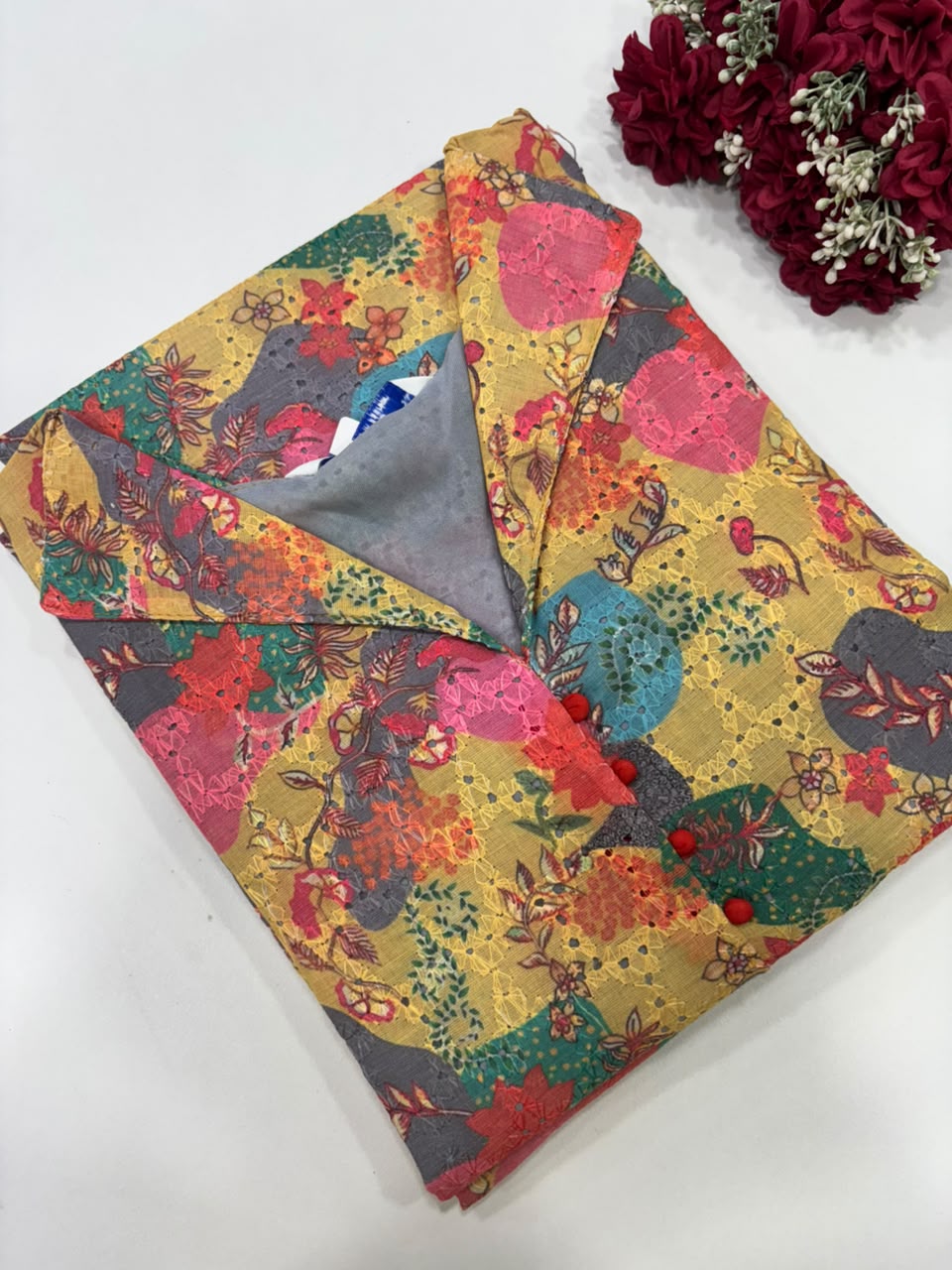 Elegant Hakoba Cotton Floral Printed