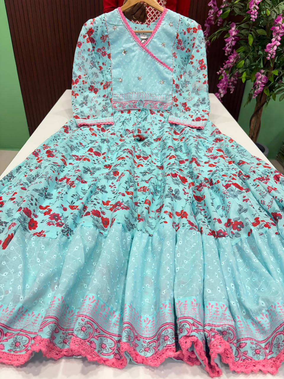 SS7684 Mul Cotton Flared Gown