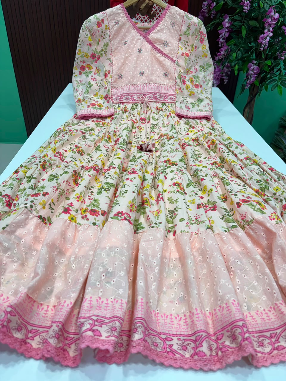 SS7682 Mul Cotton Flared Gown