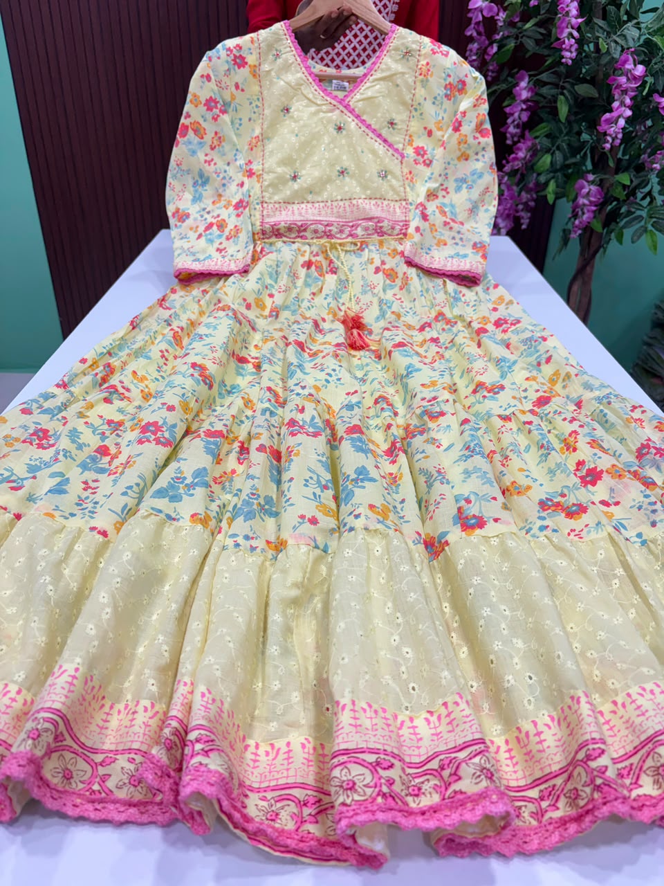 SS7683 Mul Cotton Flared Gown