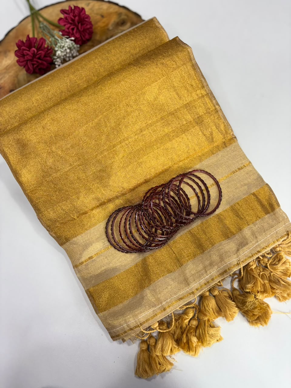 SS7717 Premium Kerala Style Tissue Saree