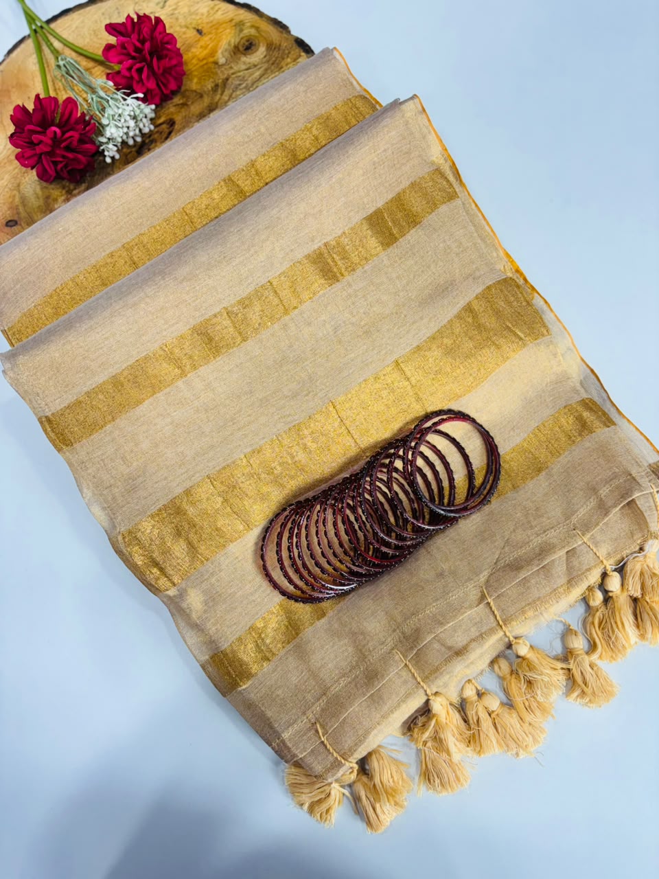 SS7718 Premium Kerala Style Tissue Saree