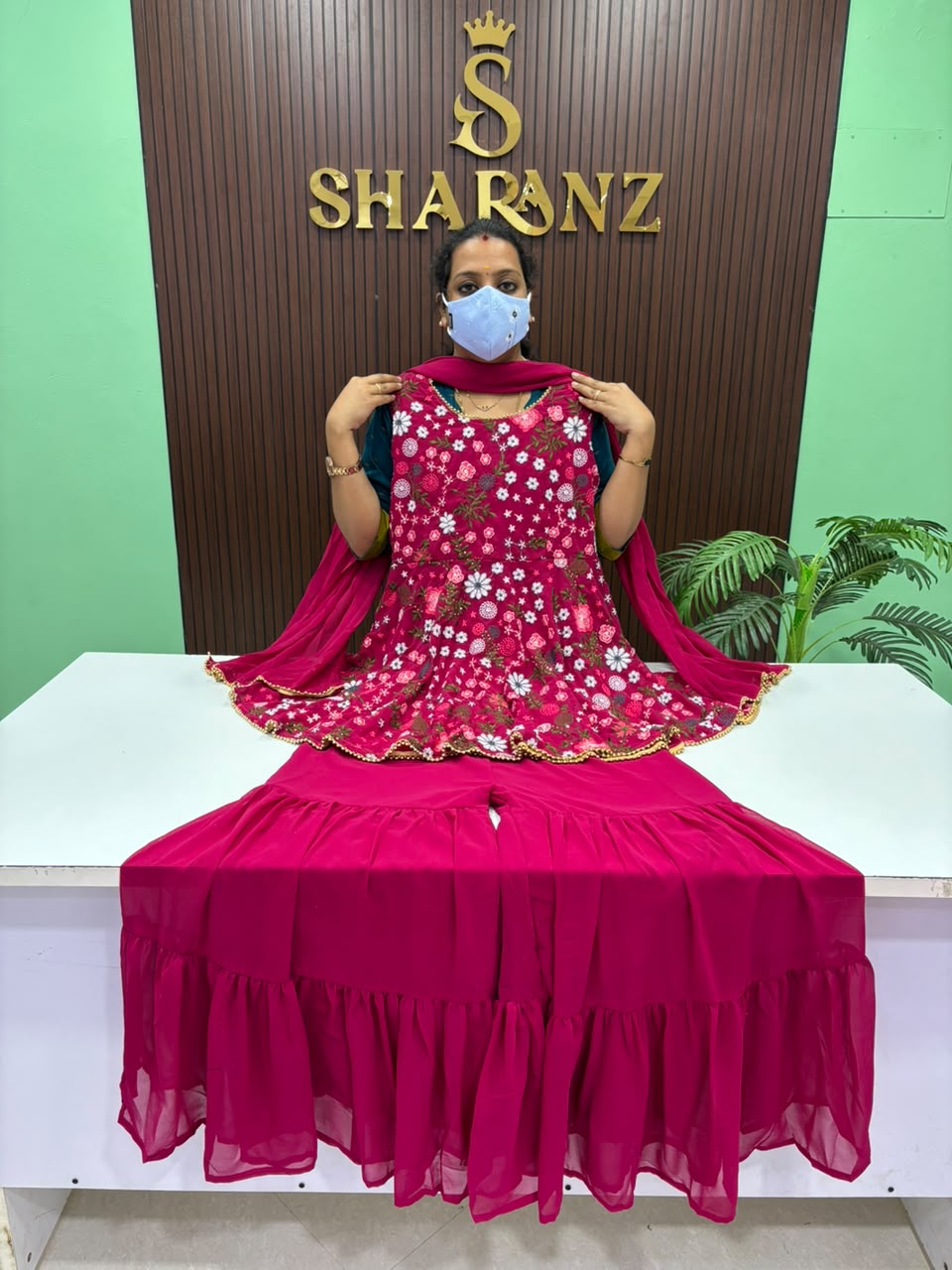 Peplum Style Sharara Suit