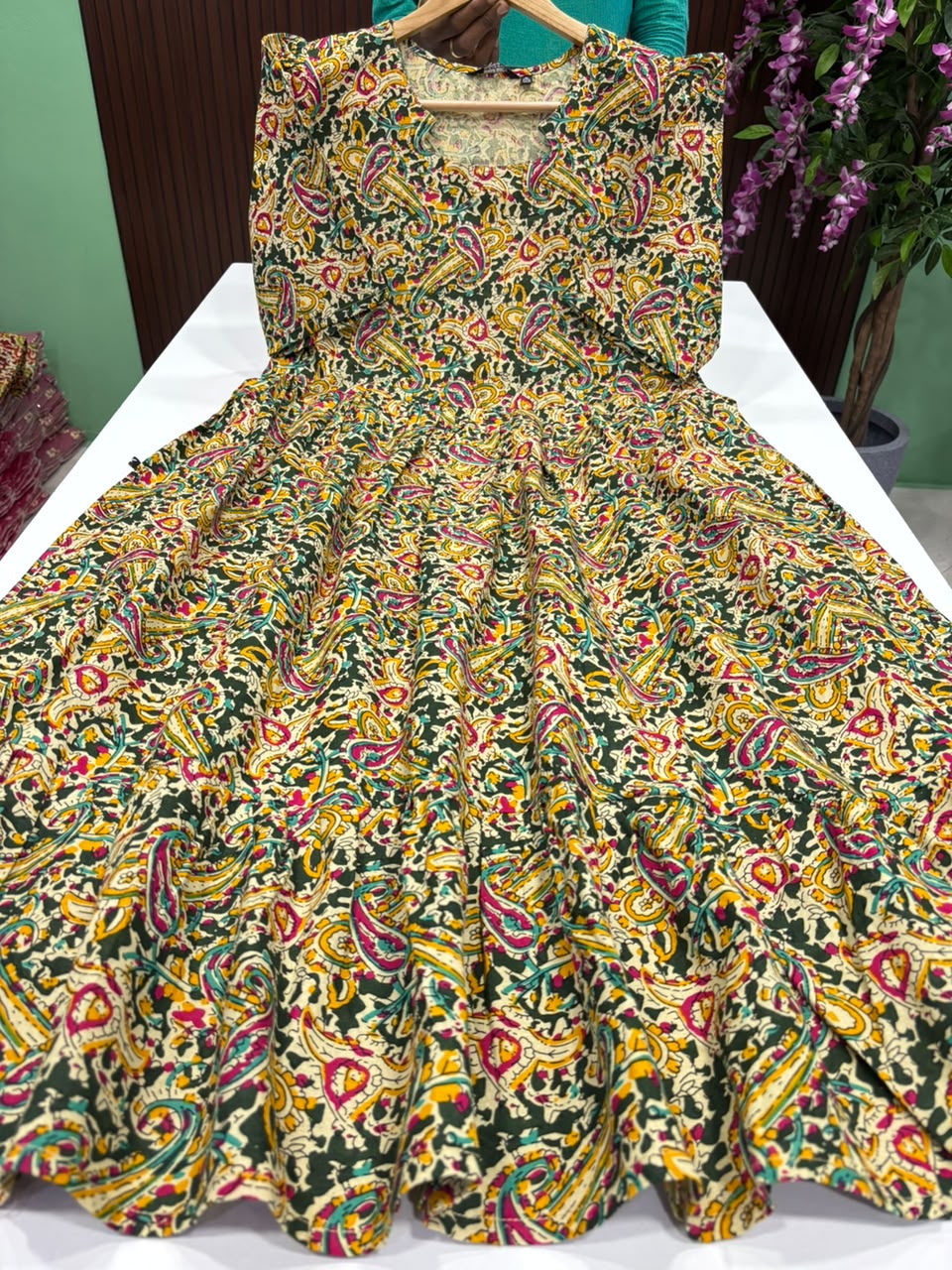 SS7762 Cotton 2 tiered Frock