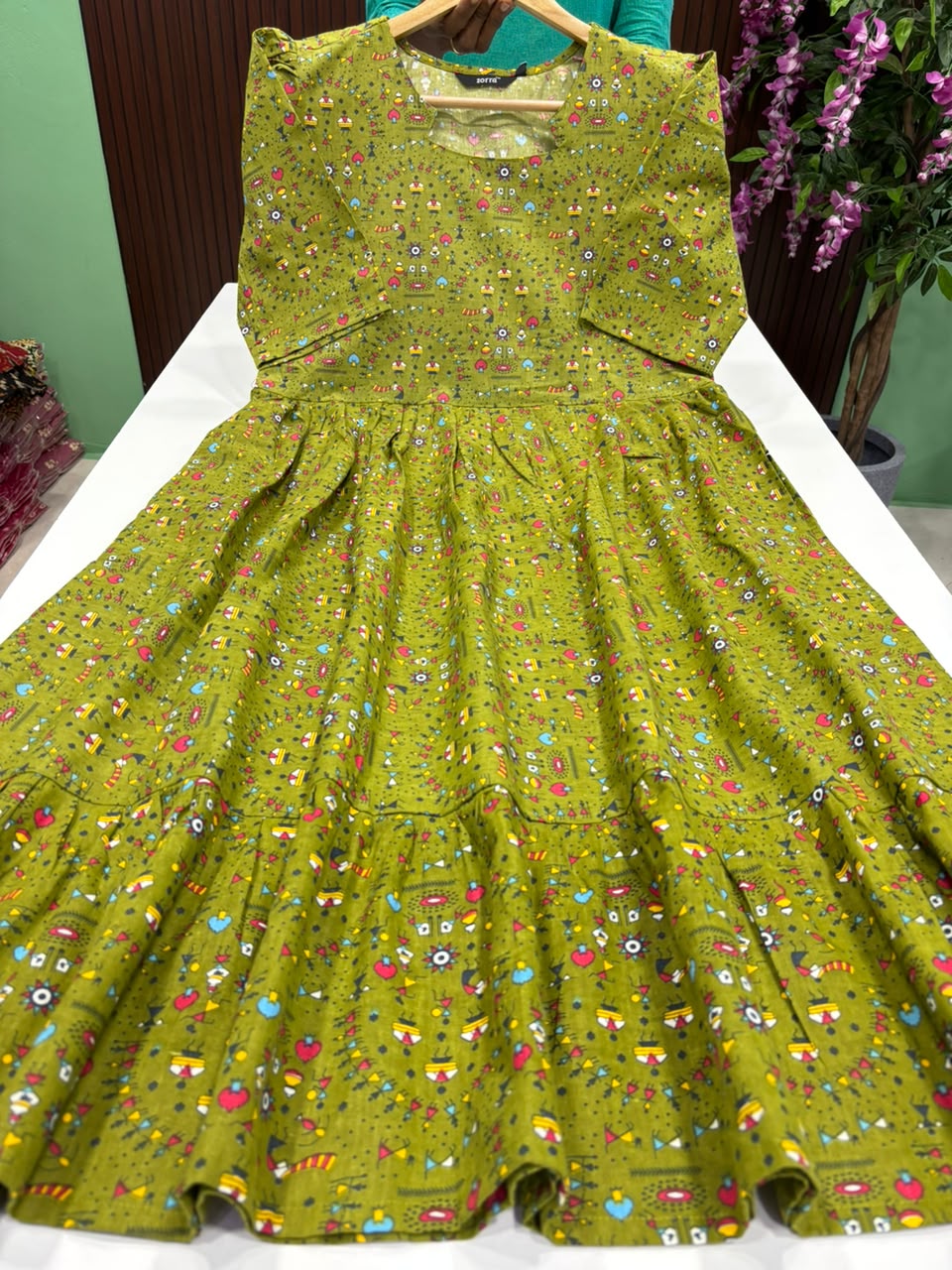 SS7760 Cotton 2 tiered Frock