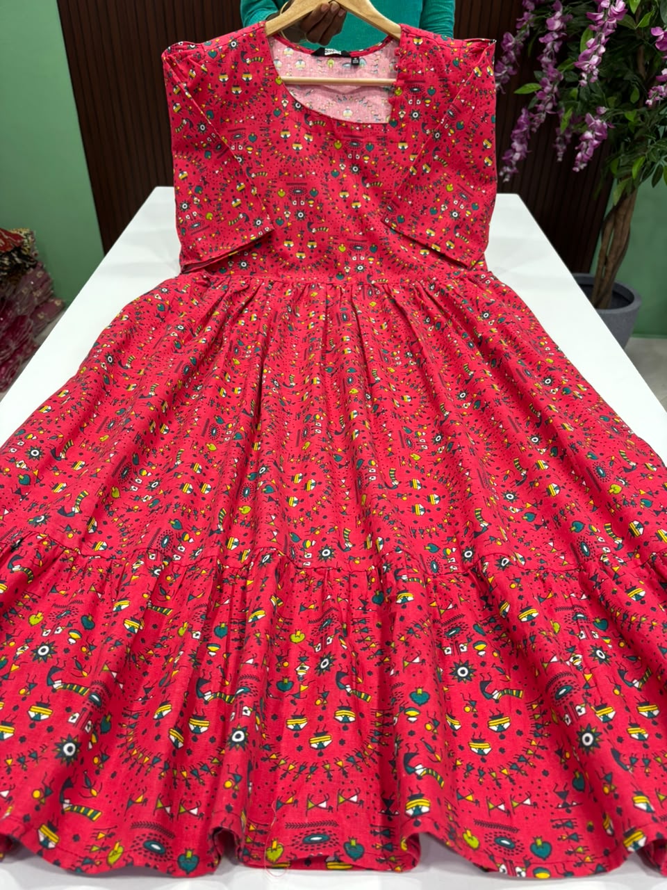 SS7761 Cotton 2 tiered Frock