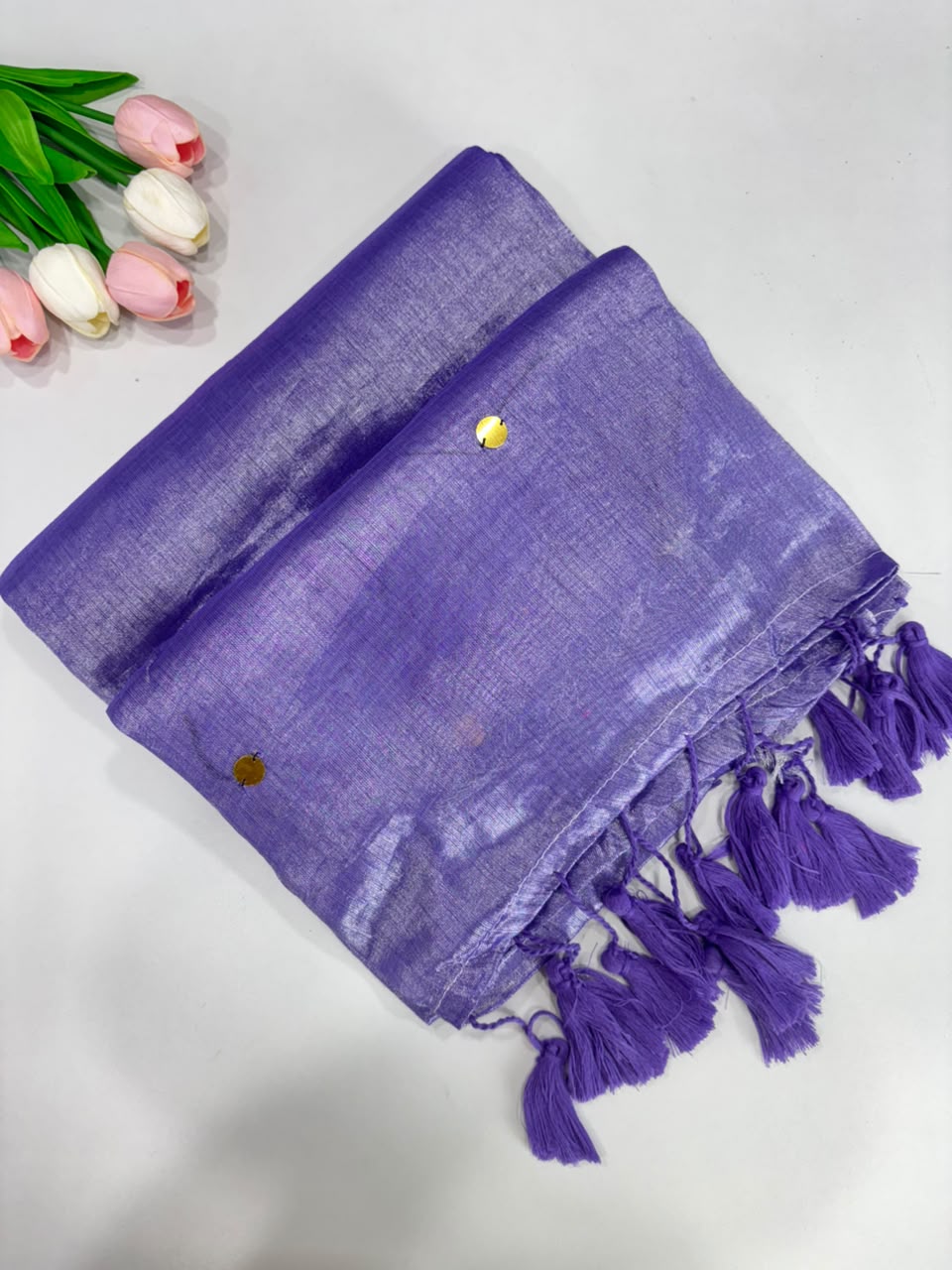 SS7770 Mul Tissue With Gini Work - Purple