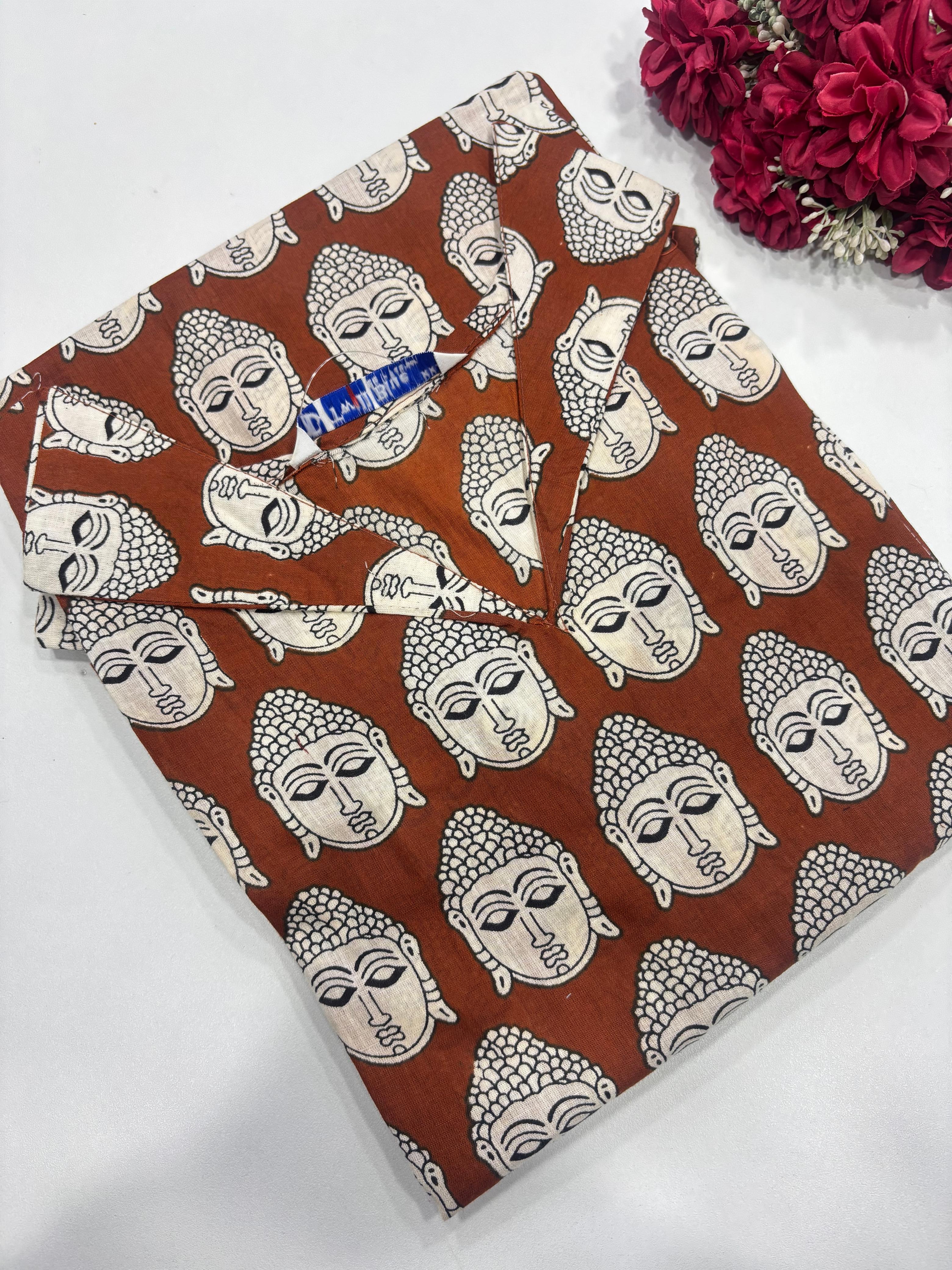 SS7821 Kalamkari Printed Cotton Kurti