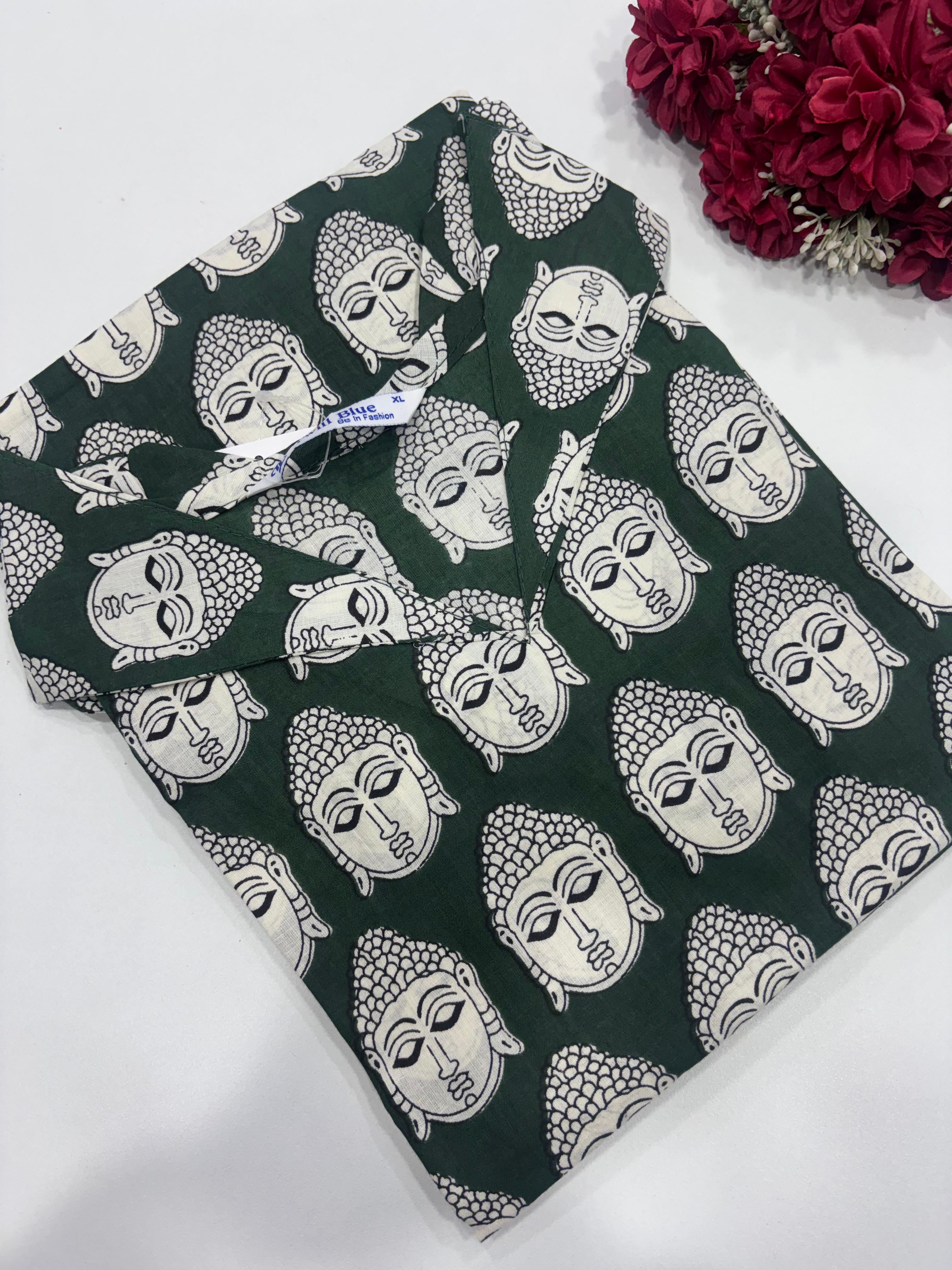 SS7824 Kalamkari Printed Cotton Kurti