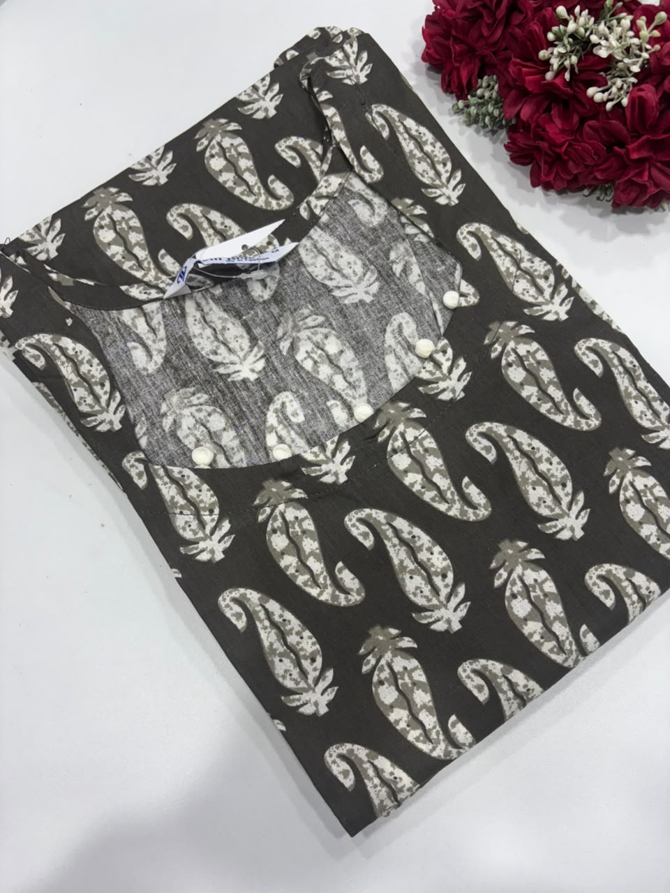 SS7826 Kalamkari Printed Cotton Kurti
