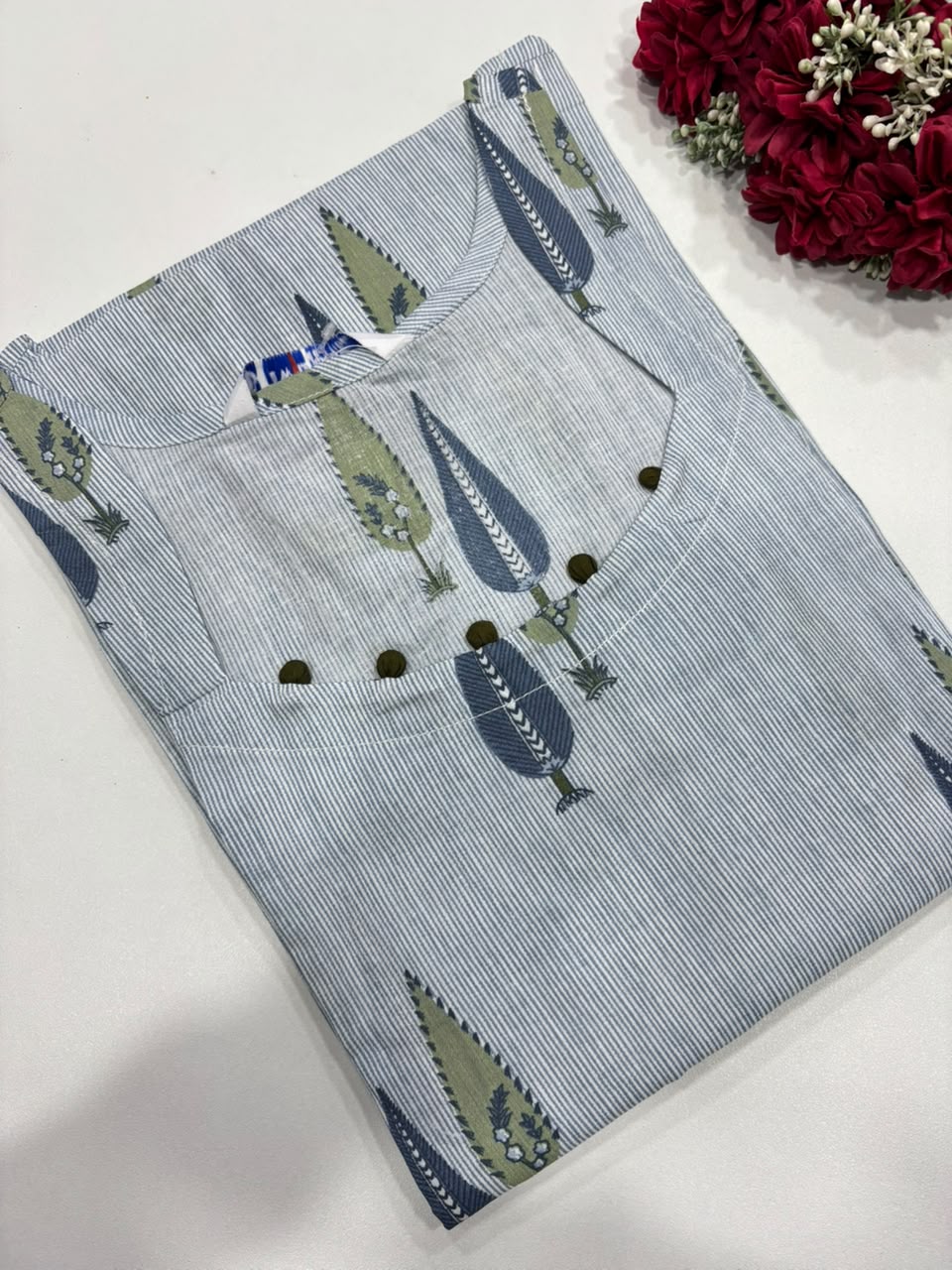 SS7825 Kalamkari Printed Cotton Kurti