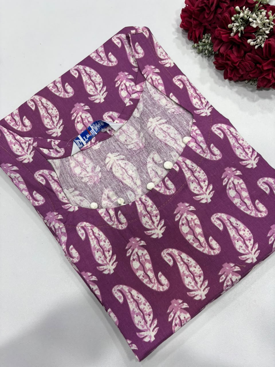 SS7827 Kalamkari Printed Cotton Kurti
