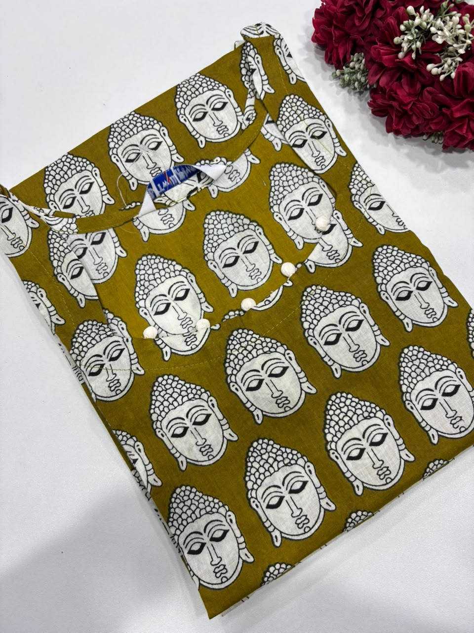 SS7830 Kalamkari Printed Cotton Kurti