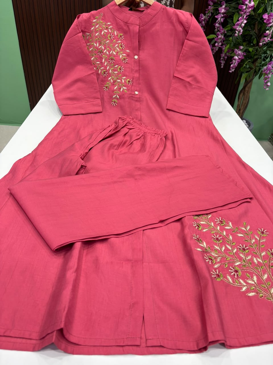 SS7893 Vatican Silk Co-ord Set - Peach
