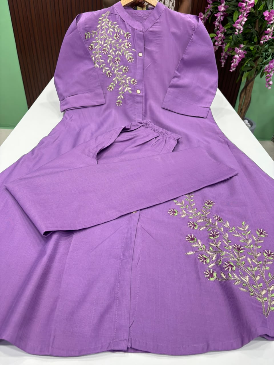 SS7894 Vatican Silk Co-ord Set - Lavender