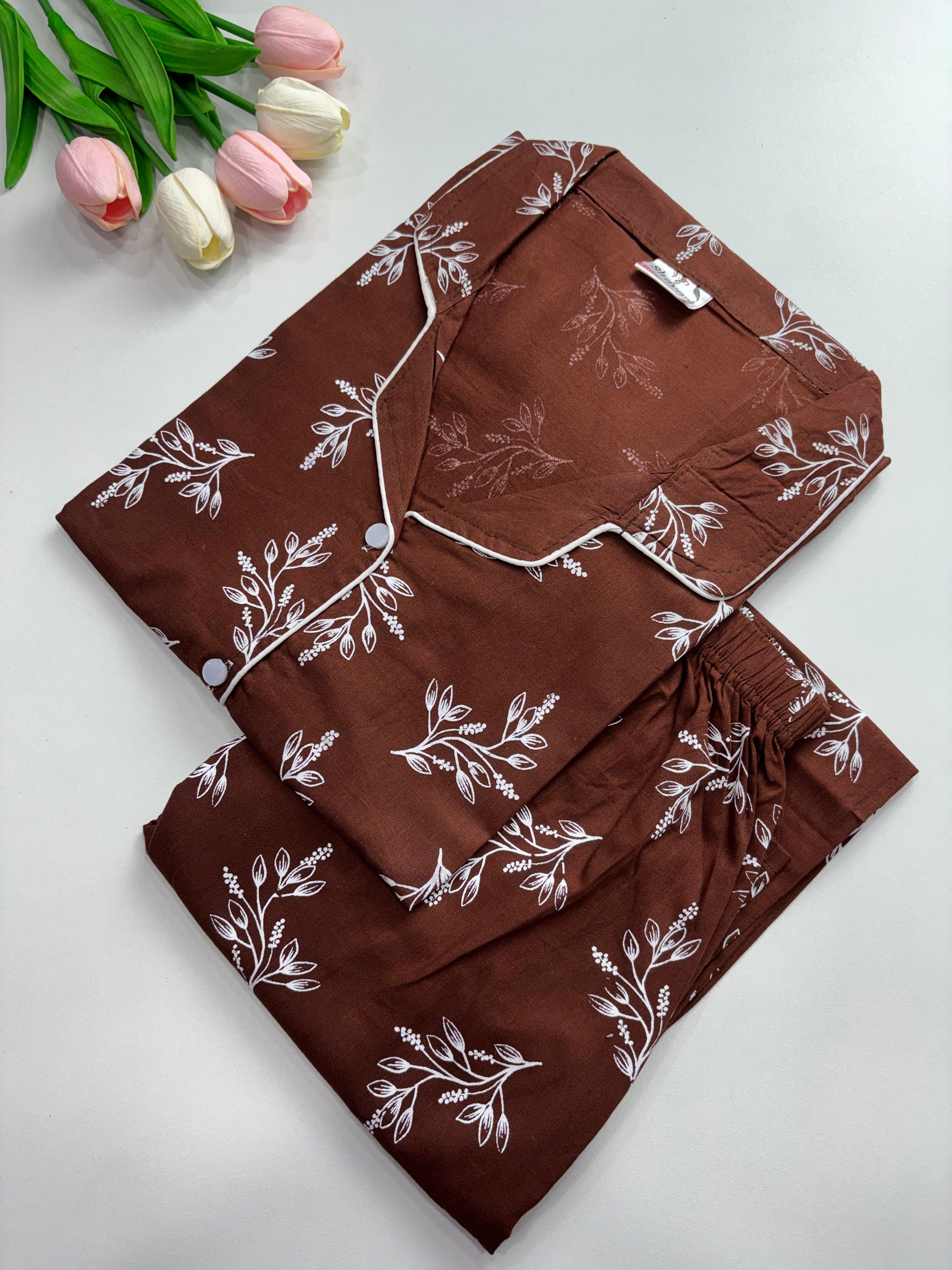 SS7969 Women’s Cotton Shirt and Pajama Set