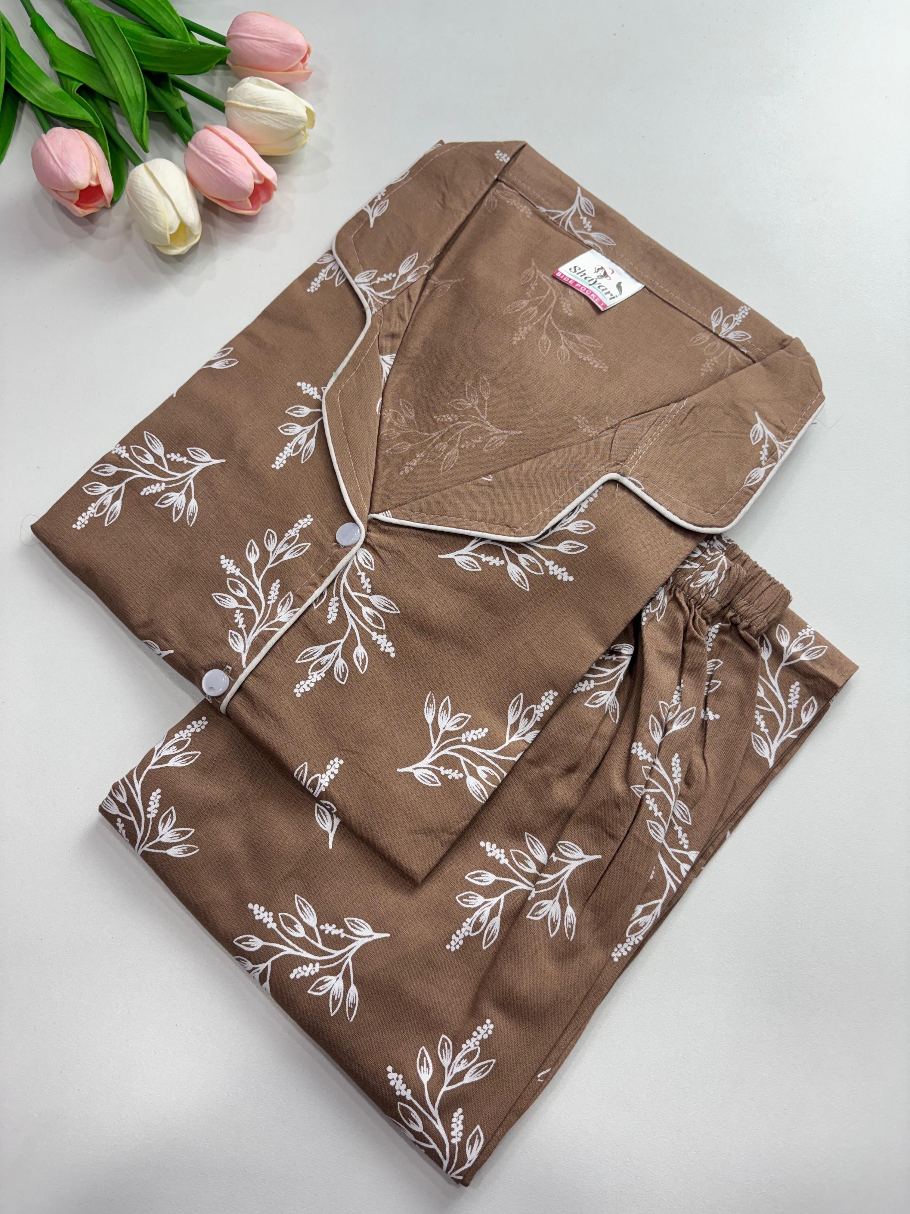 SS7968 Women’s Cotton Shirt and Pajama Set