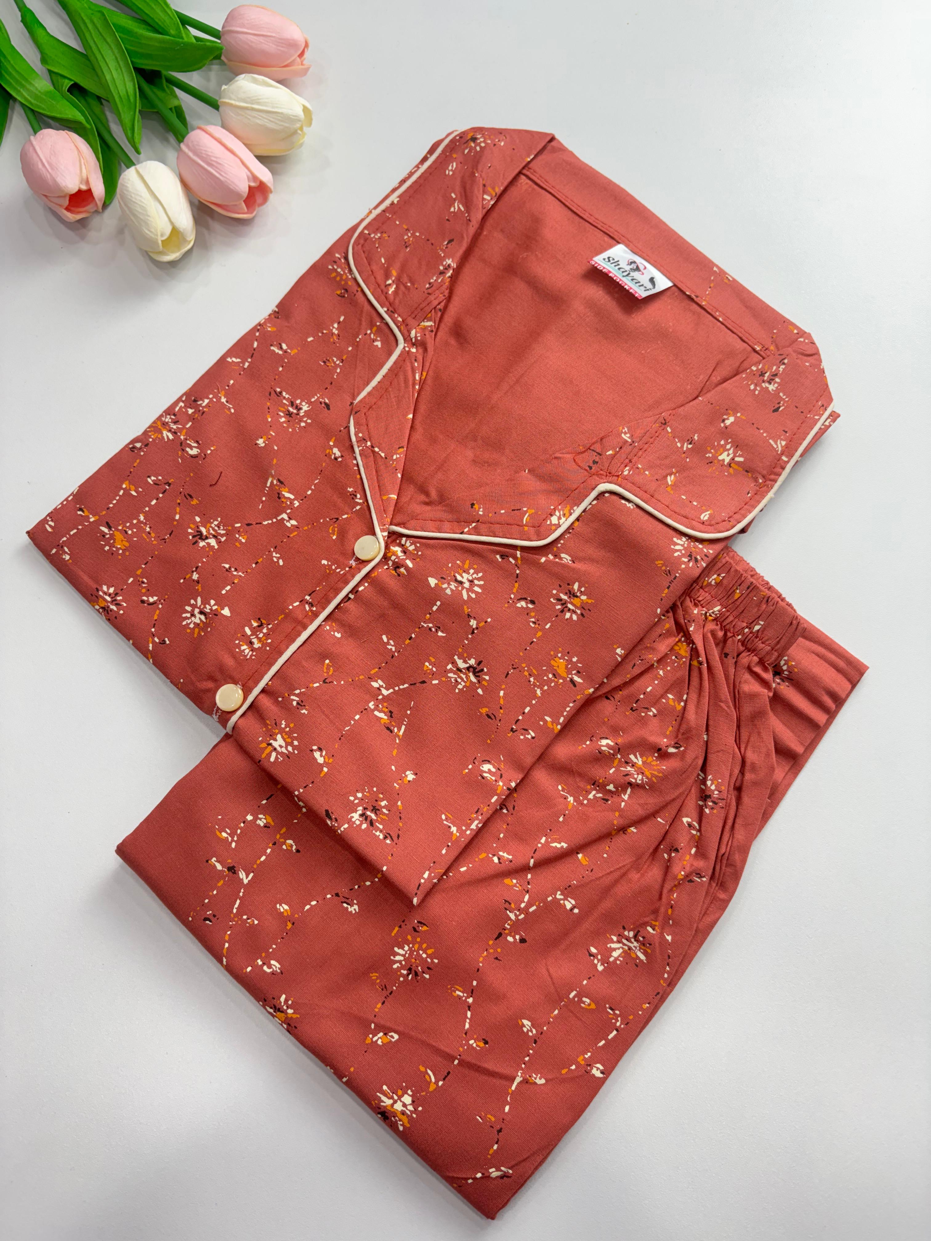 SS7982 Women’s Cotton Shirt and Pajama Set