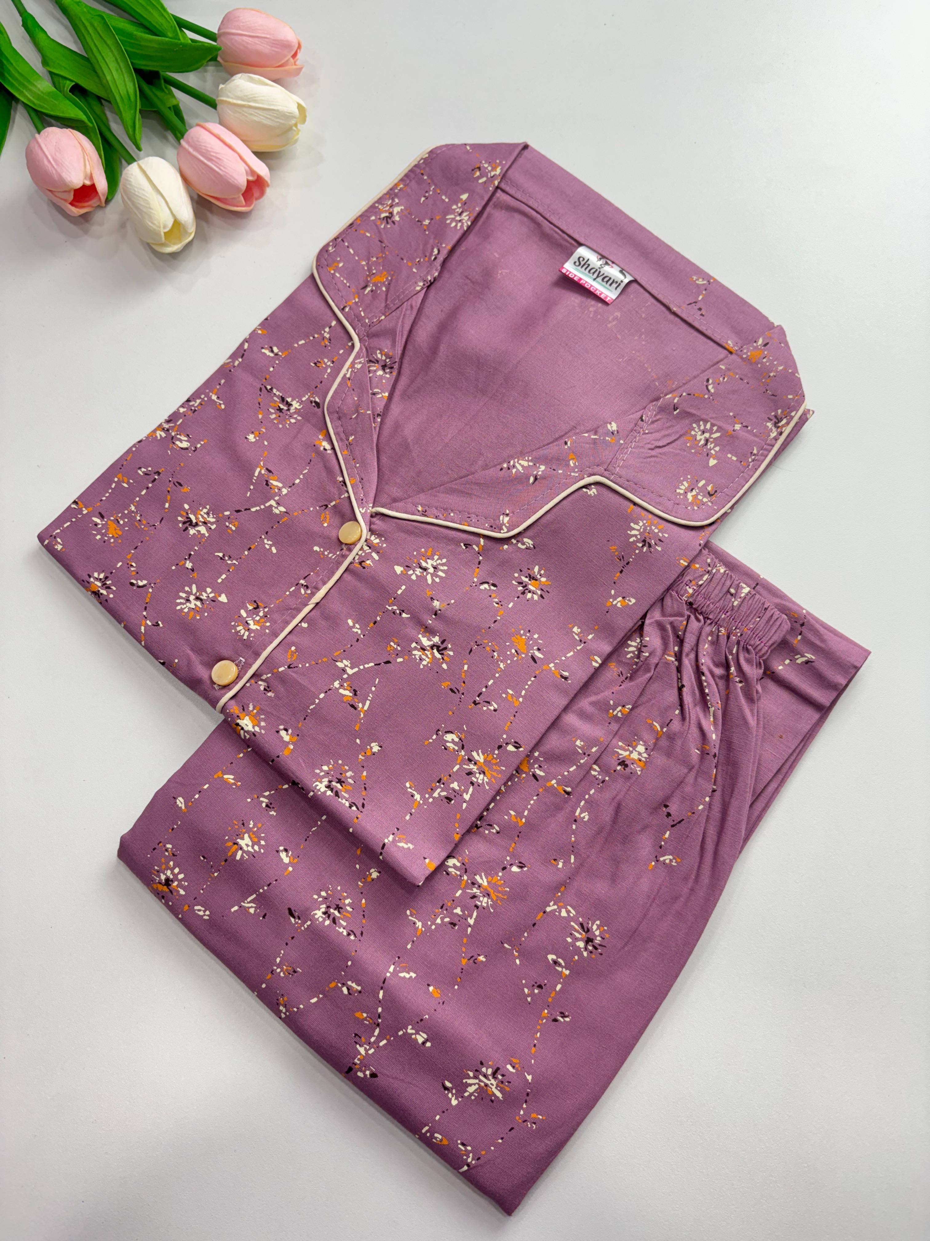 SS7981 Women’s Cotton Shirt and Pajama Set