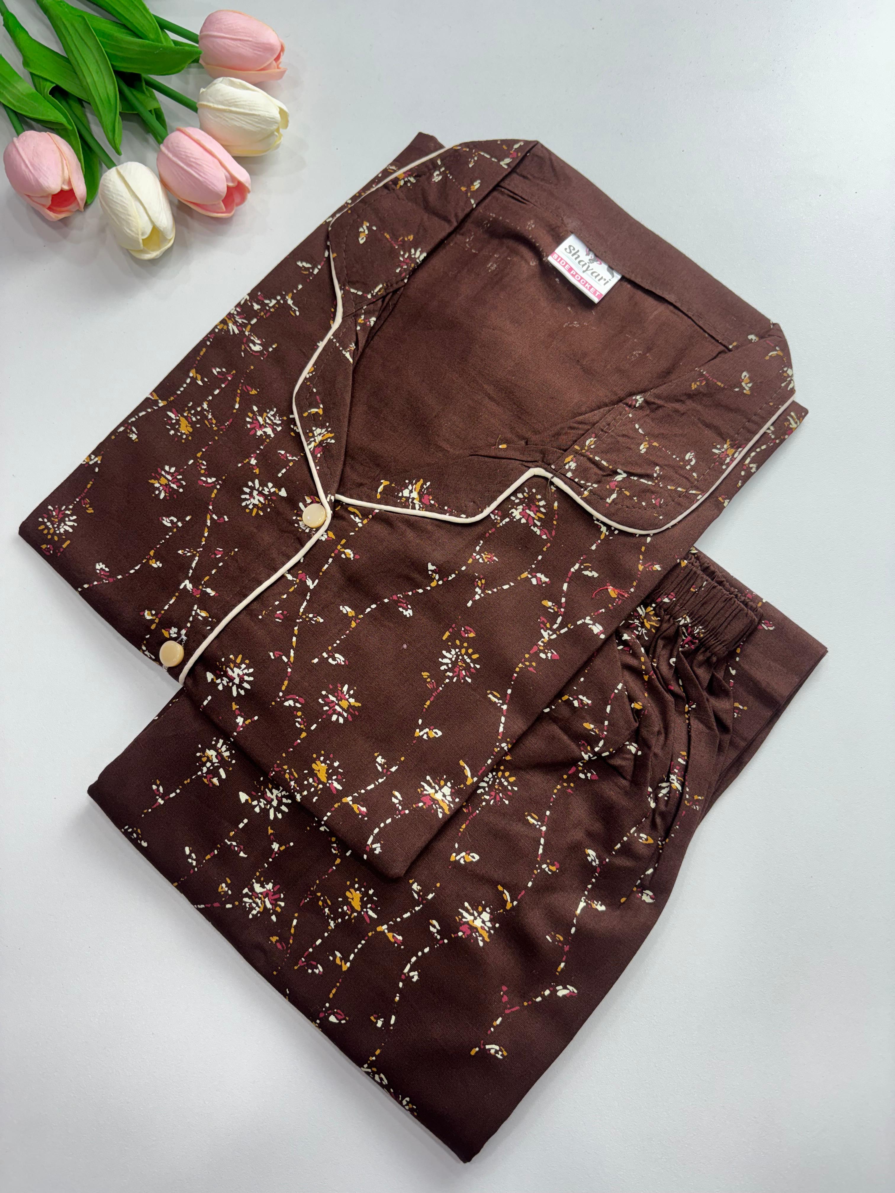 SS7983 Women’s Cotton Shirt and Pajama Set