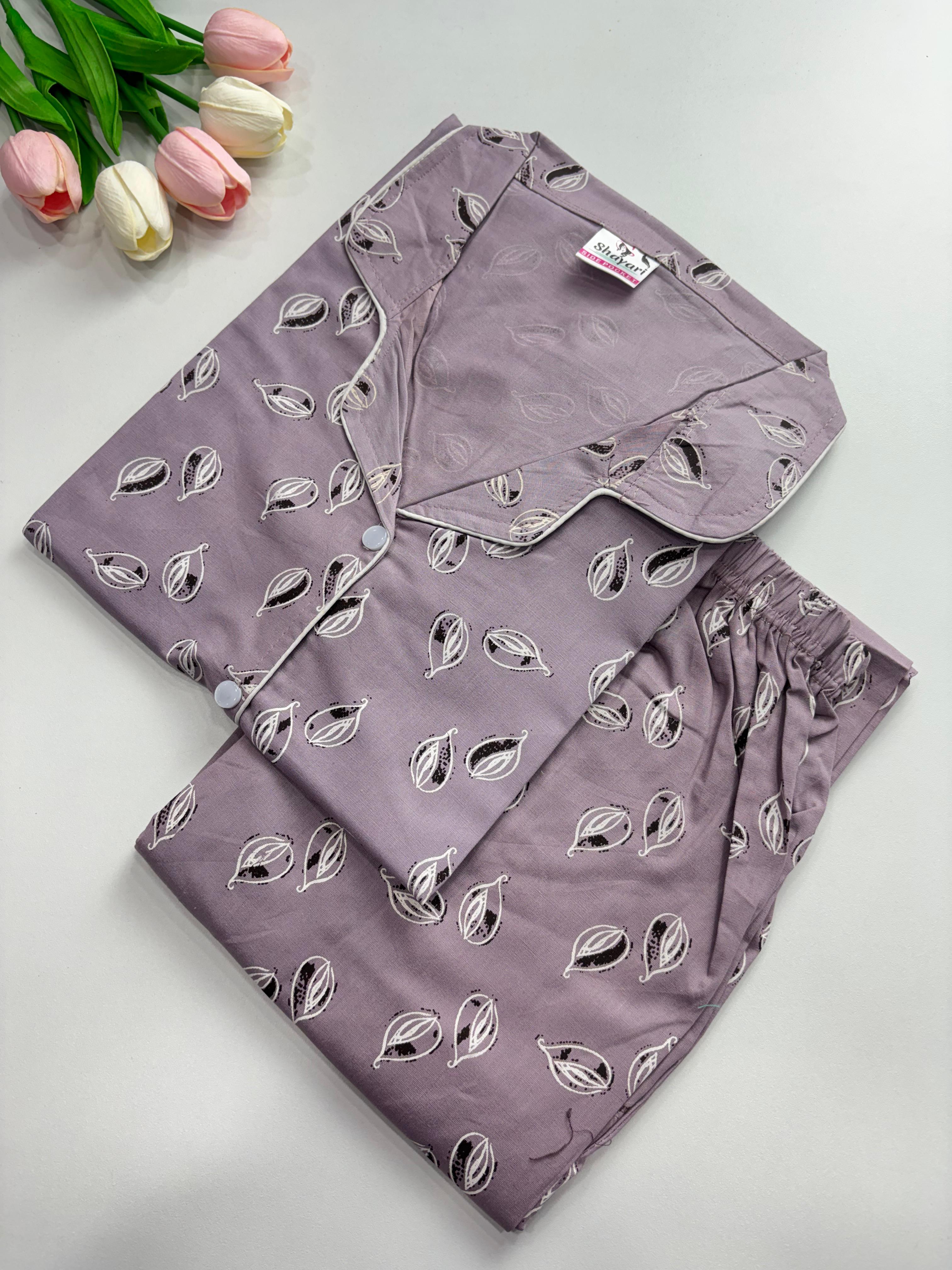SS7989 Women’s Cotton Shirt and Pajama Set