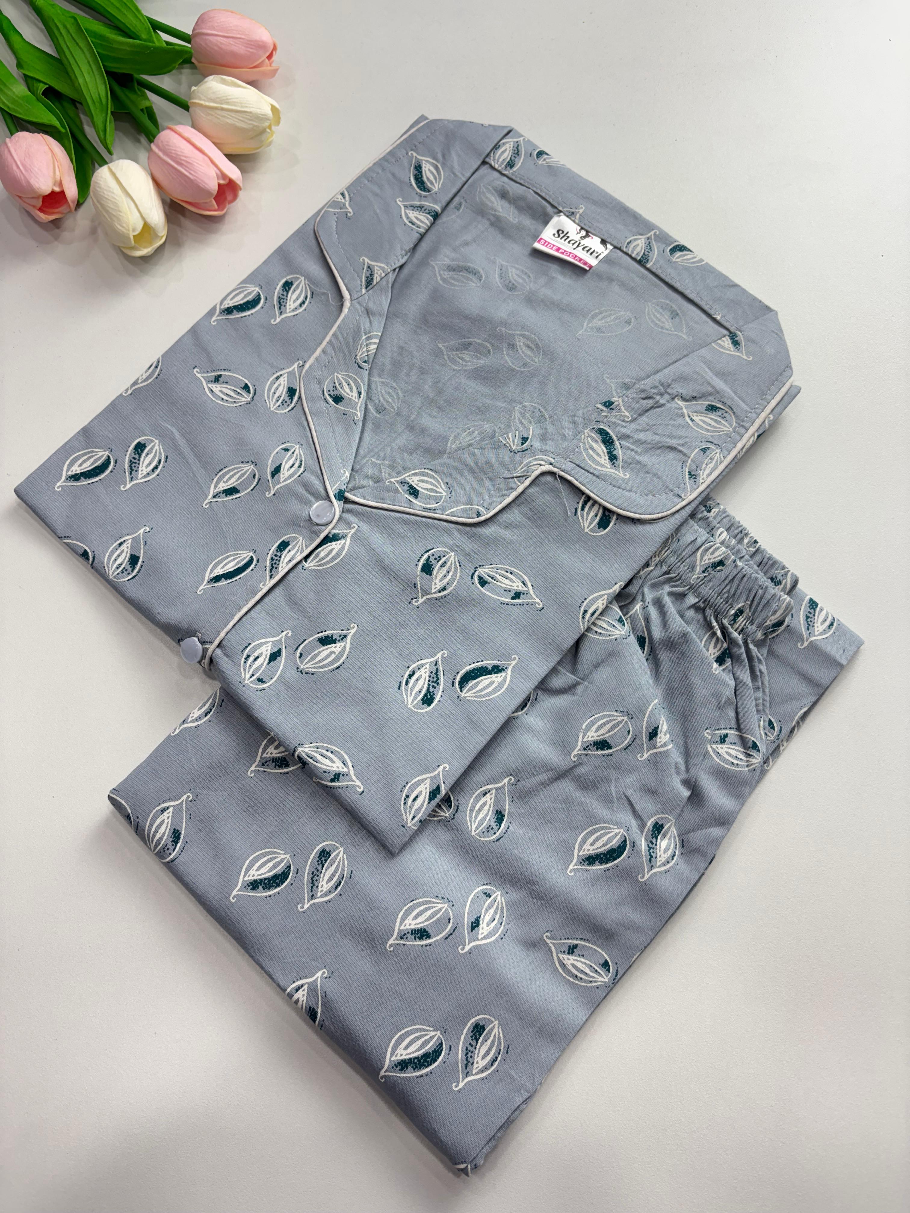 SS7987 Women’s Cotton Shirt and Pajama Set