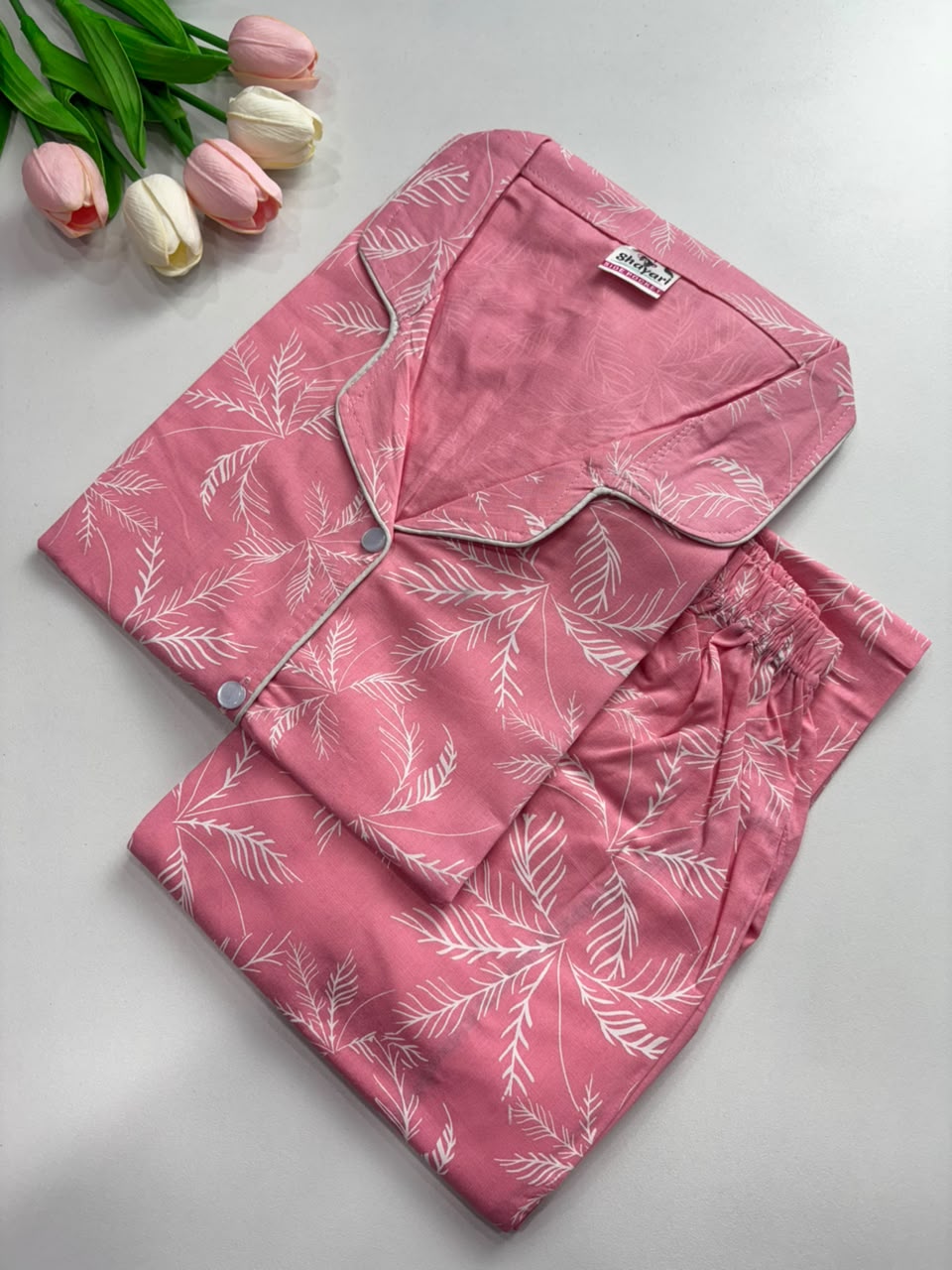 SS7991 Women’s Cotton Shirt and Pajama Set