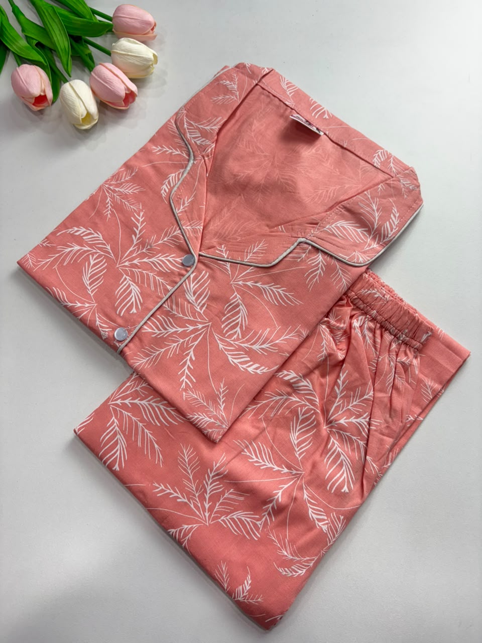 SS7990 Women’s Cotton Shirt and Pajama Set