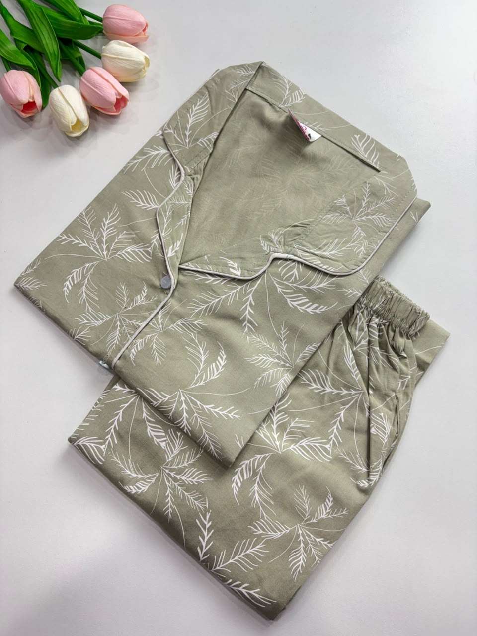 SS7993 Women’s Cotton Shirt and Pajama Set