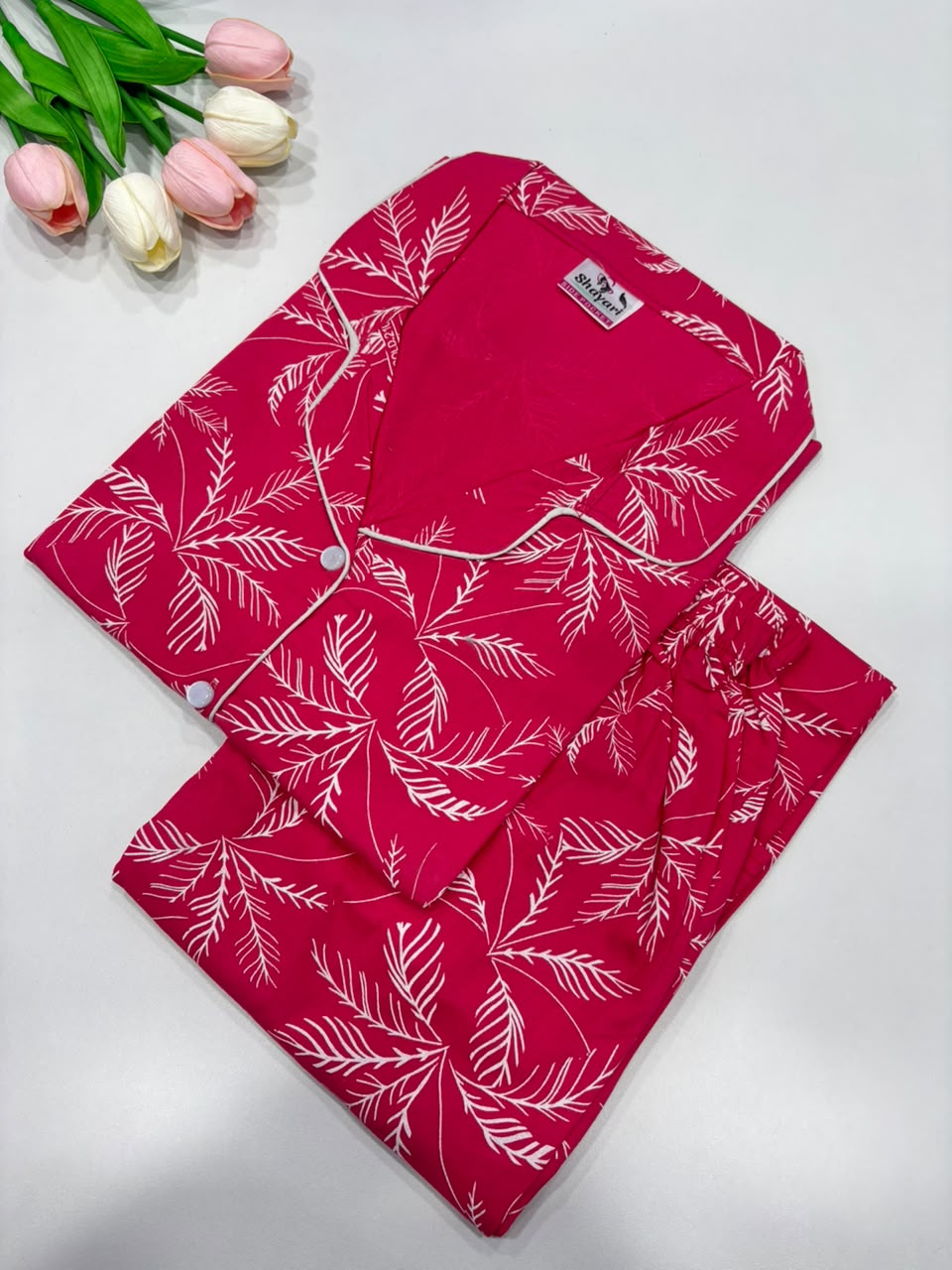 SS7994 Women’s Cotton Shirt and Pajama Set