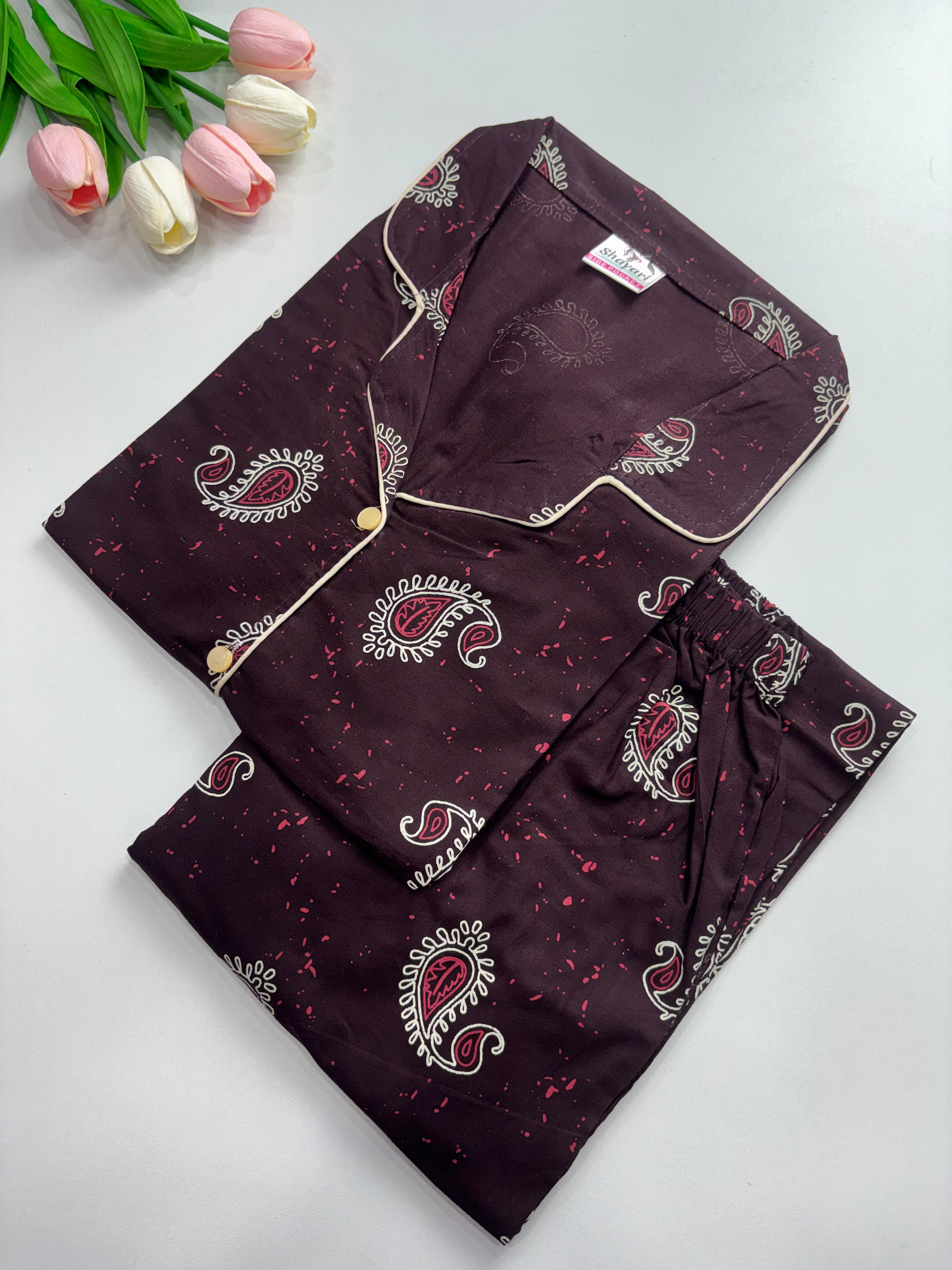 SS7998 Women’s Cotton Shirt and Pajama Set