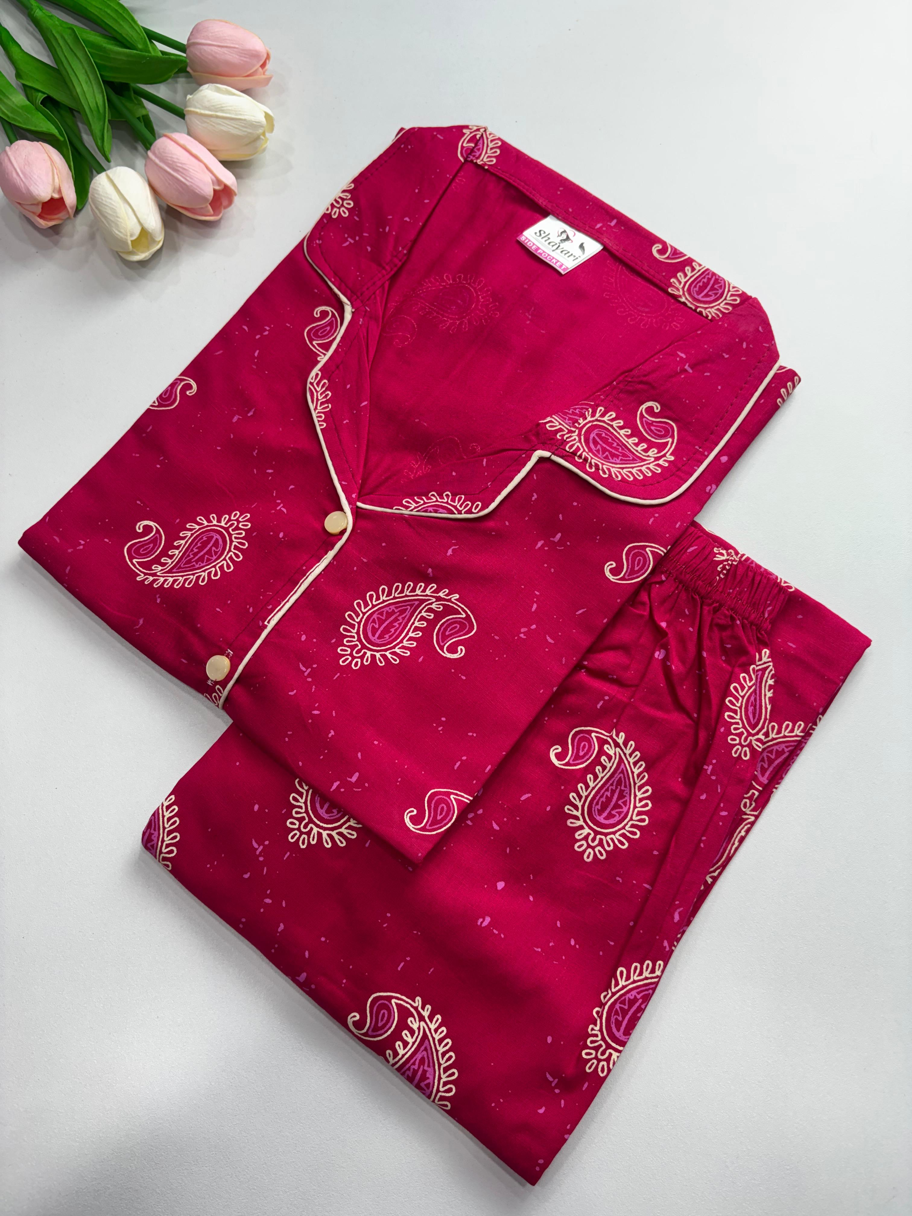 SS7997 Women’s Cotton Shirt and Pajama Set