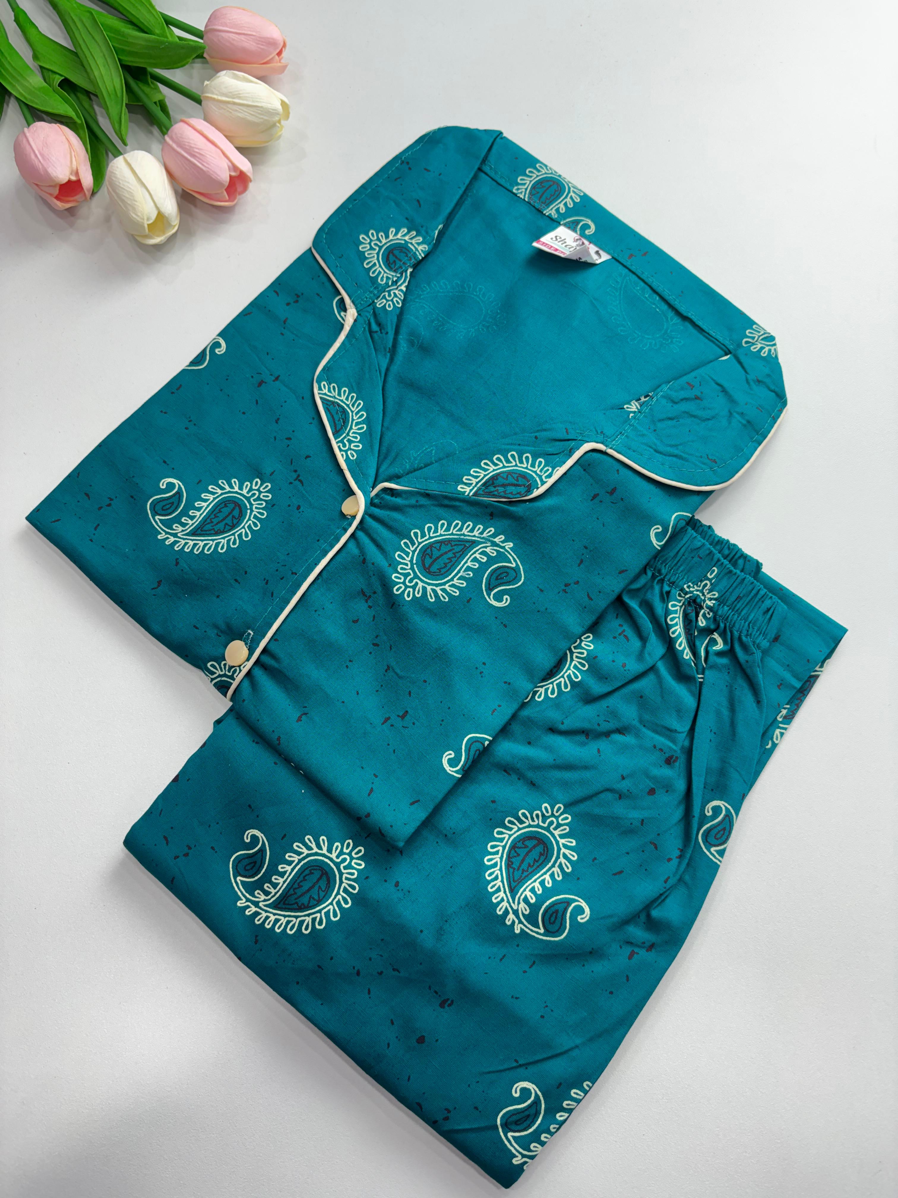 SS7995 Women’s Cotton Shirt and Pajama Set
