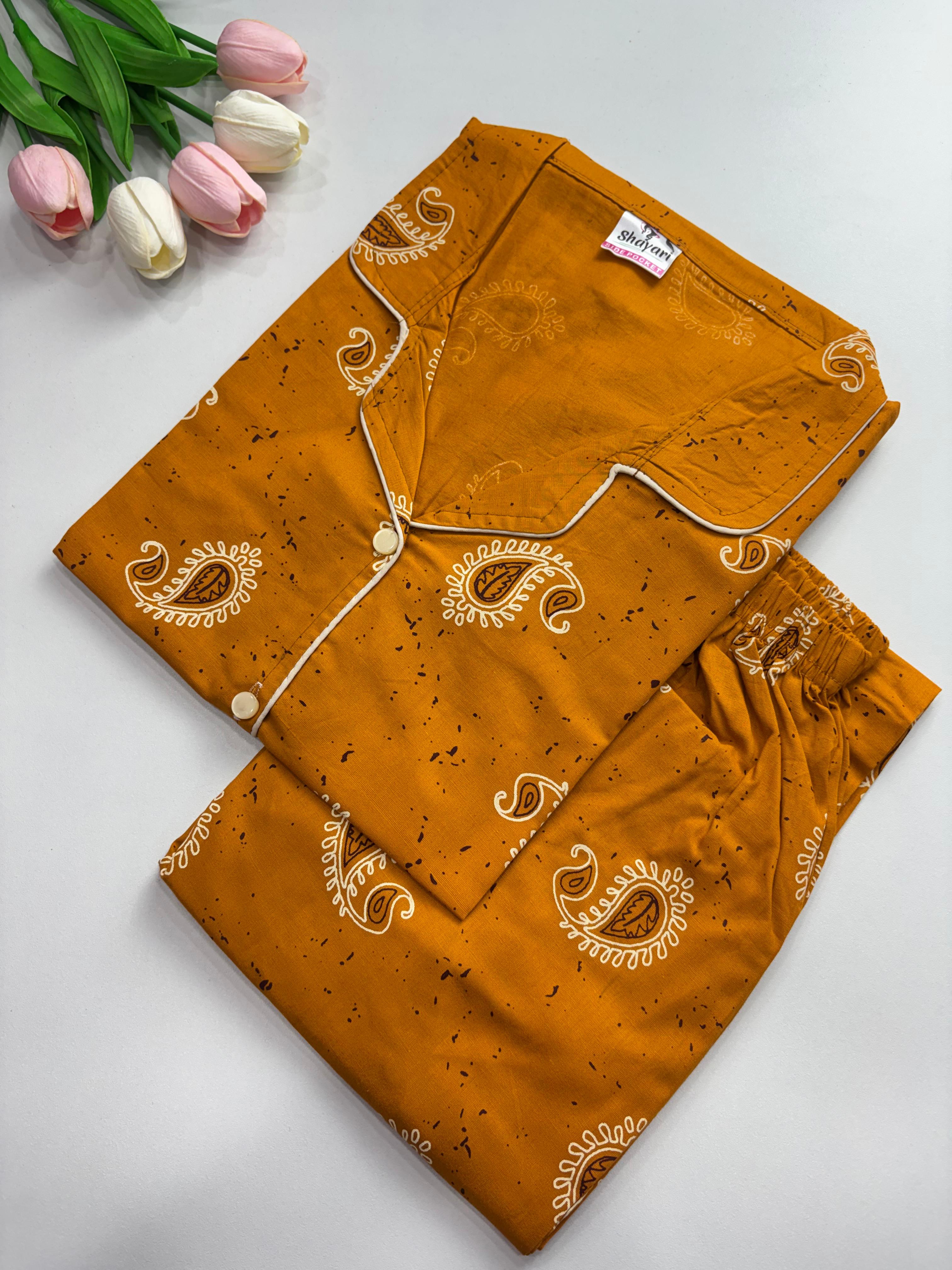 SS7999 Women’s Cotton Shirt and Pajama Set