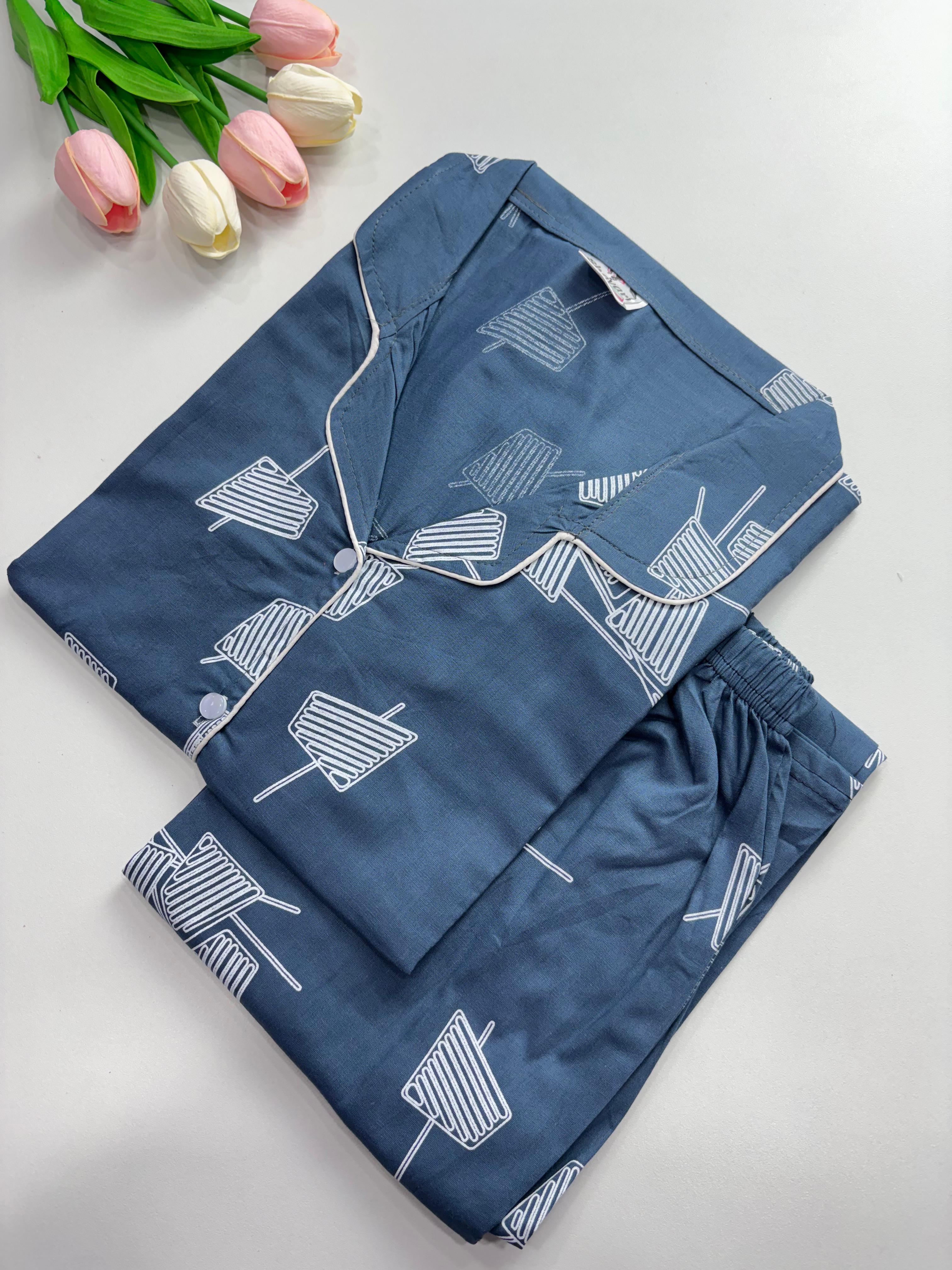 SS7931 Women’s Cotton Shirt and Pajama Set