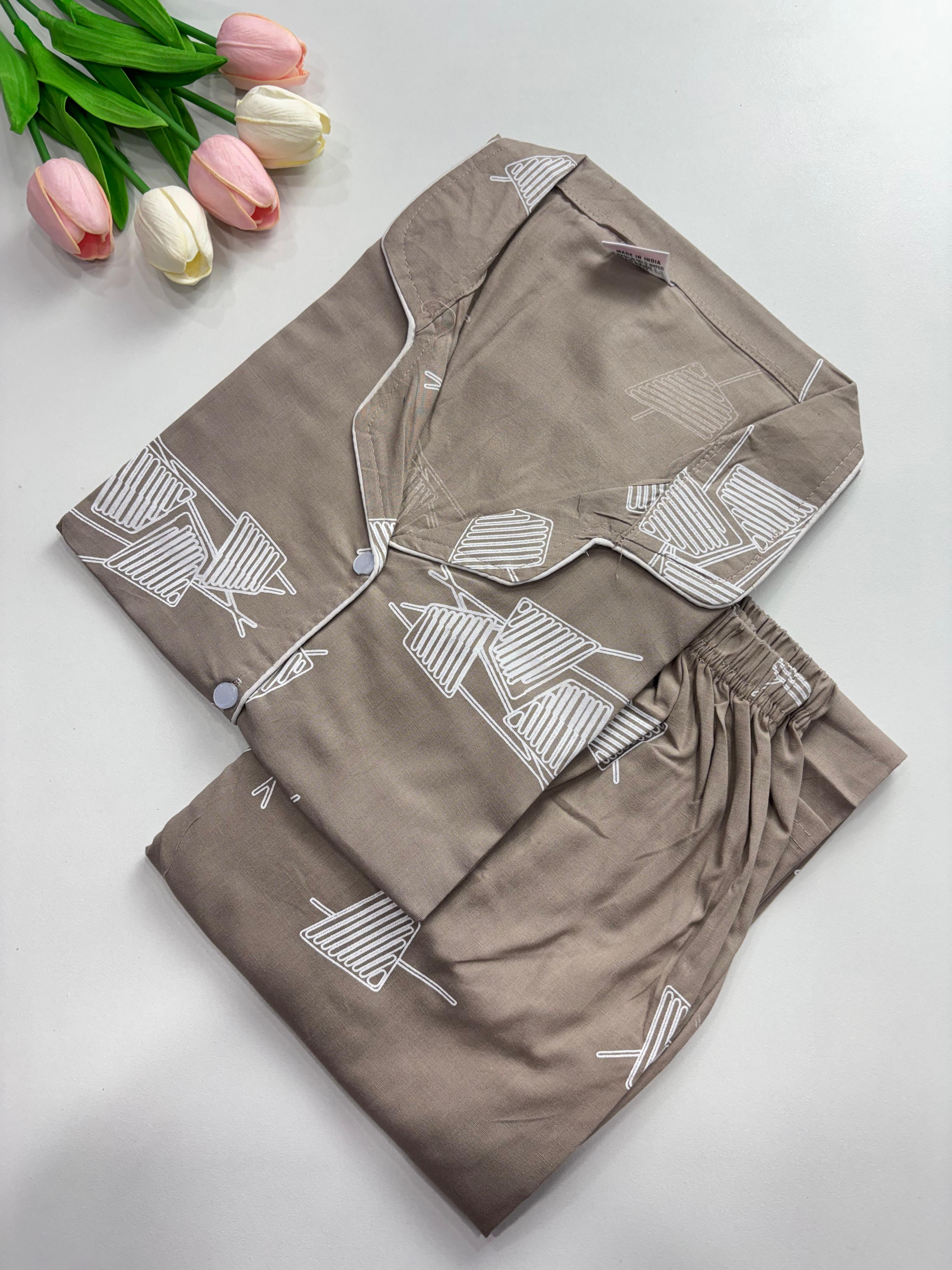SS7934 Women’s Cotton Shirt and Pajama Set