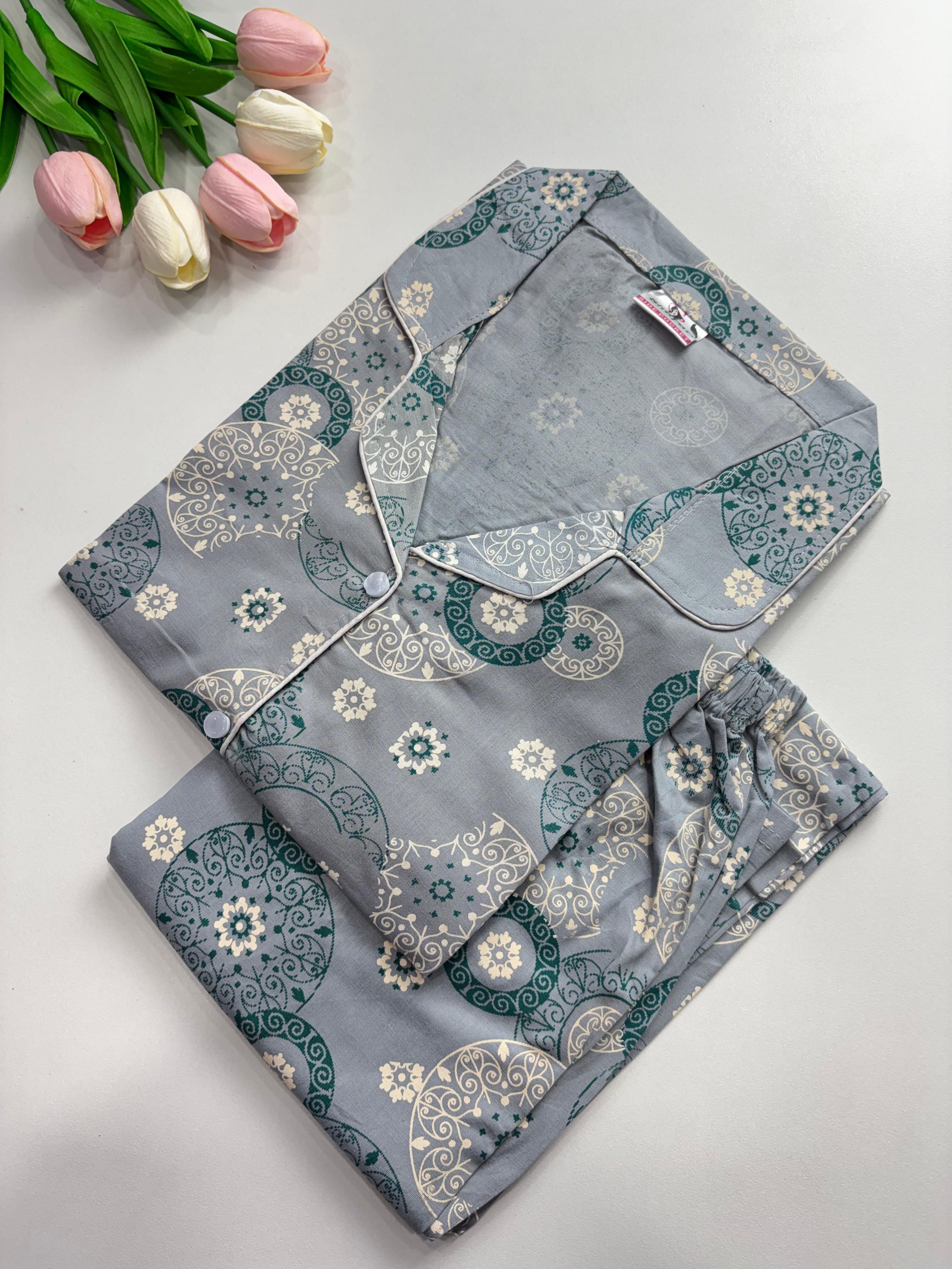 SS7937 Women’s Cotton Shirt and Pajama Set
