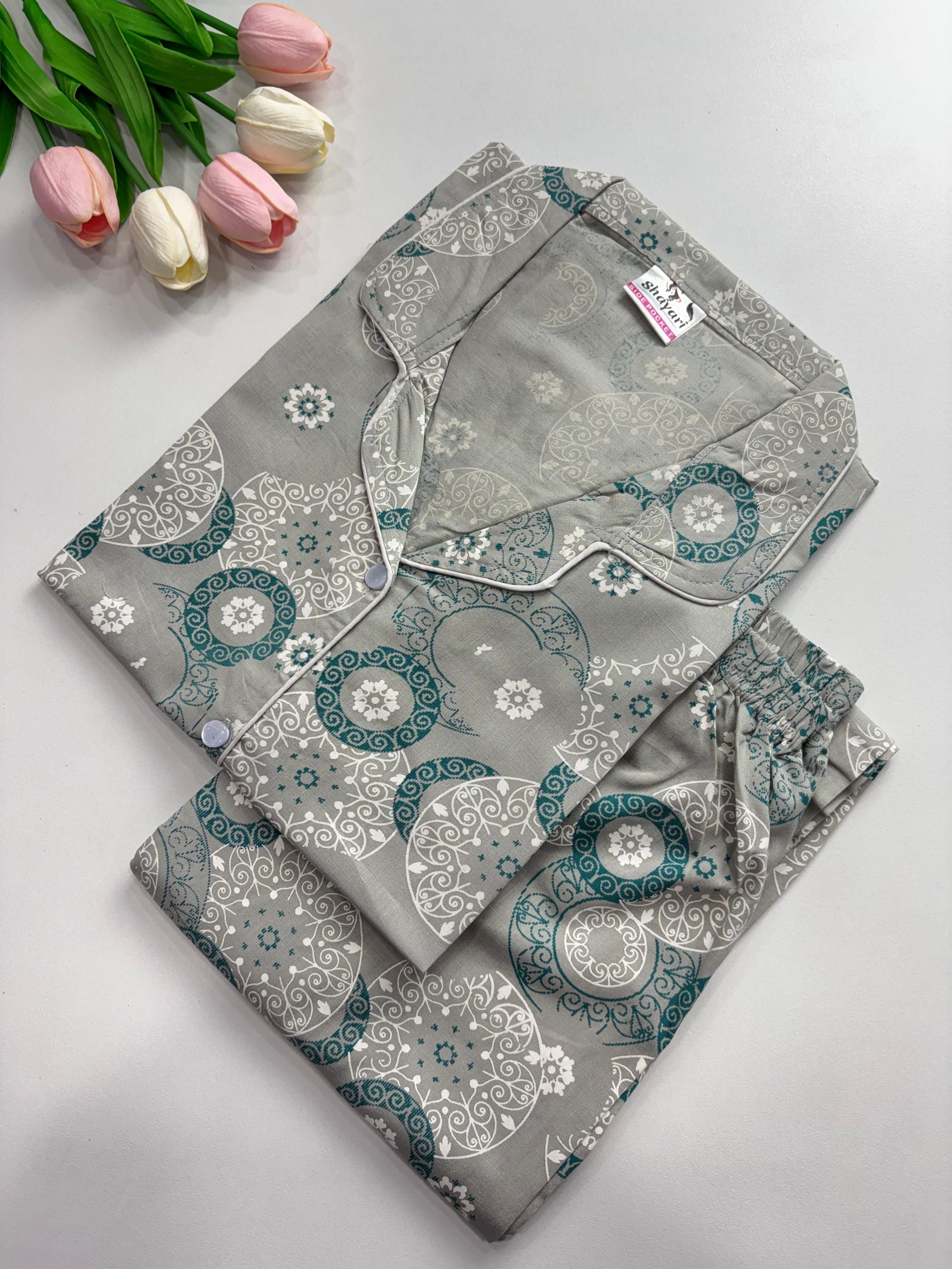 SS7936 Women’s Cotton Shirt and Pajama Set
