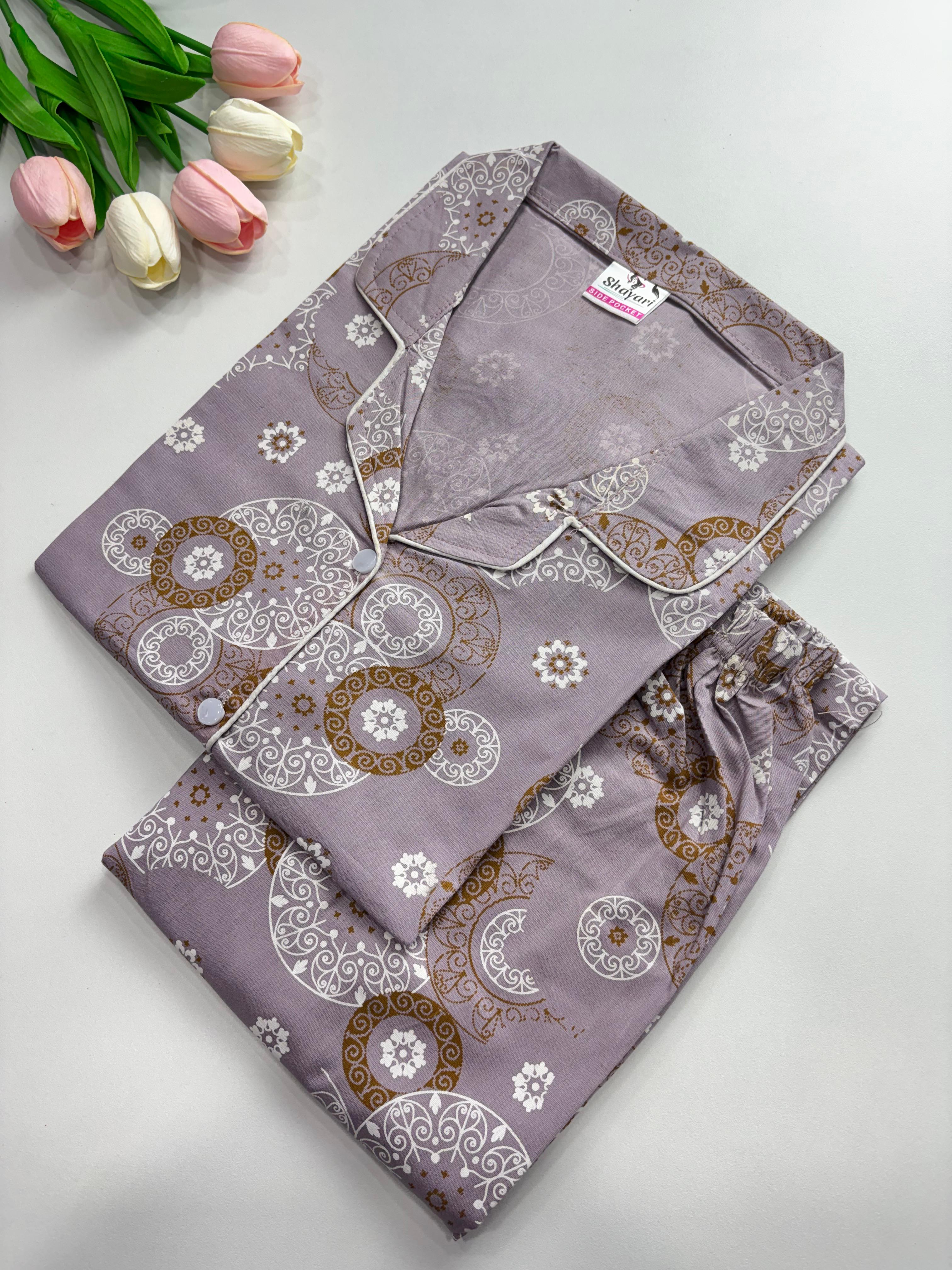 SS7938 Women’s Cotton Shirt and Pajama Set