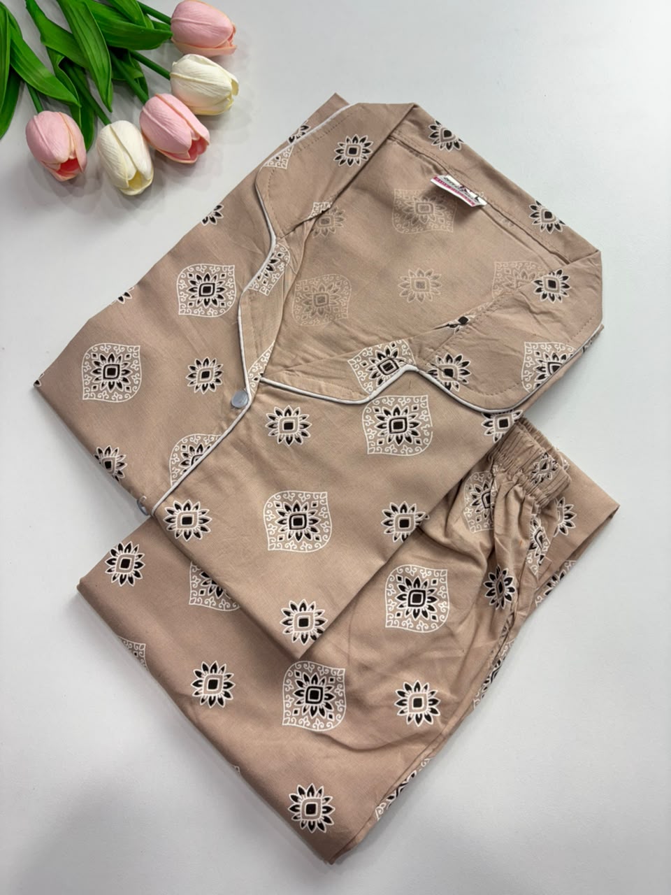 SS7941 Women’s Cotton Shirt and Pajama Set