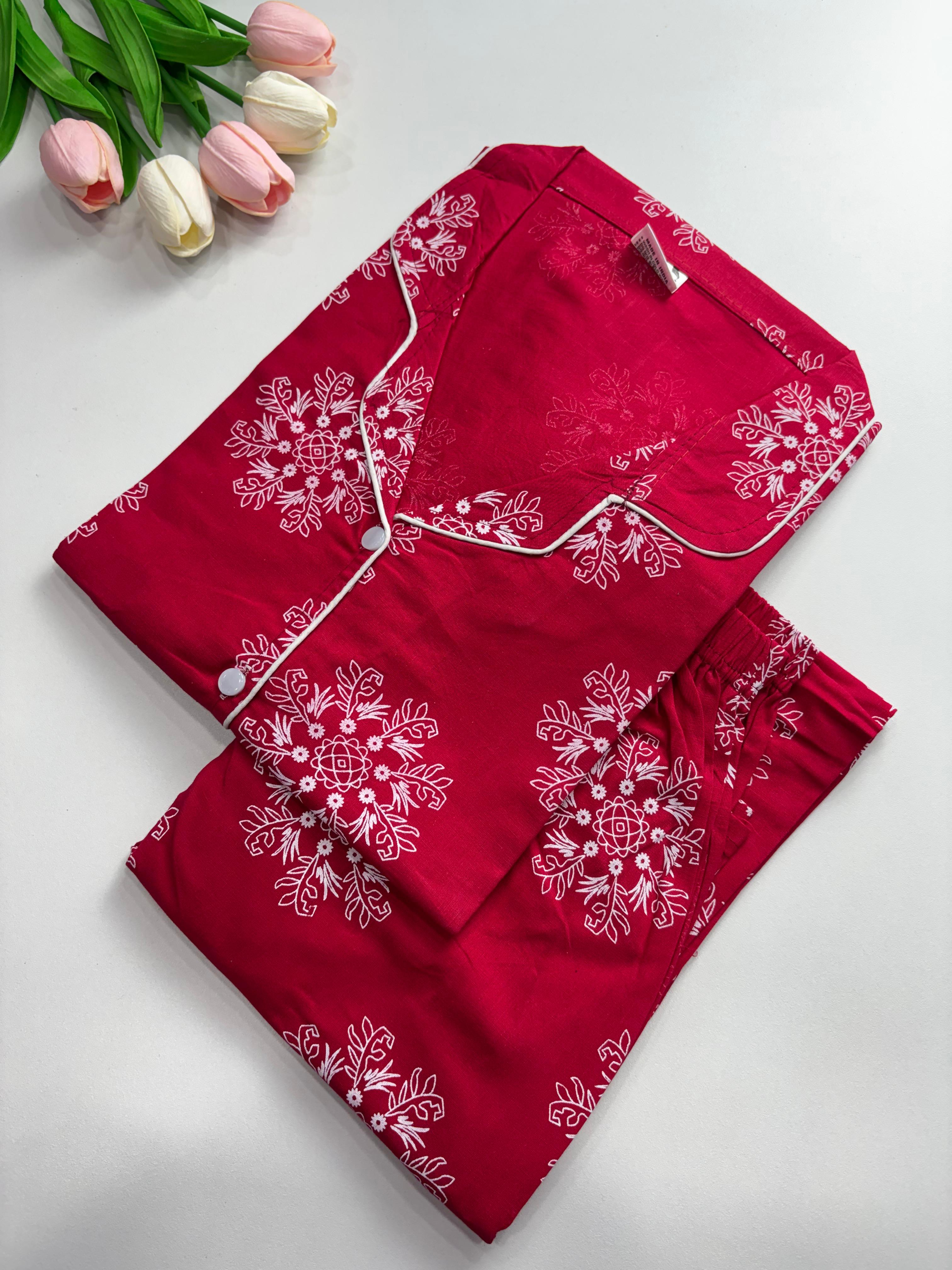 SS7956 Women’s Cotton Shirt and Pajama Set