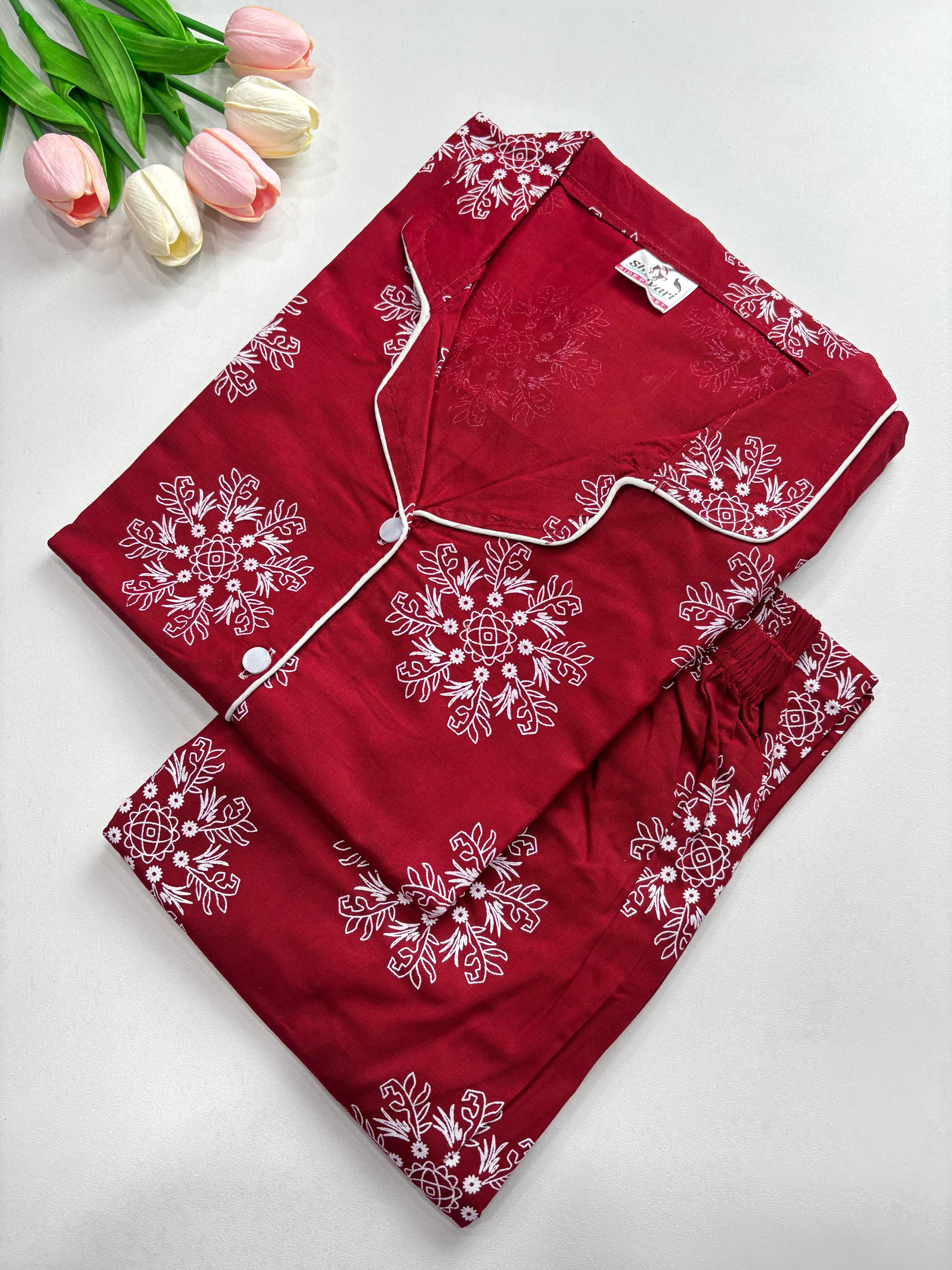 SS7959 Women’s Cotton Shirt and Pajama Set