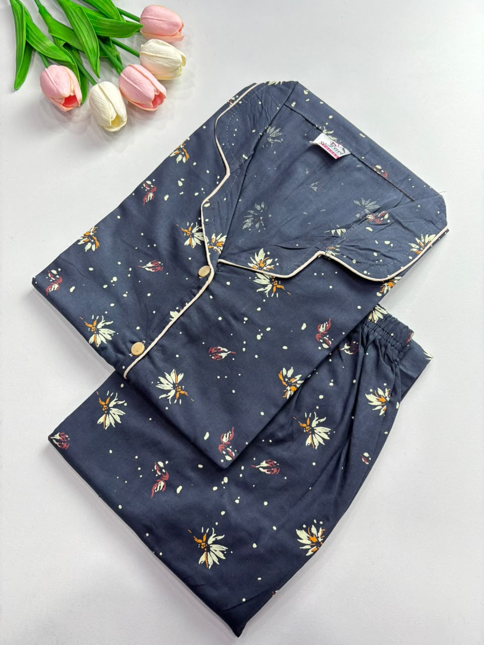 SS7962 Women’s Cotton Shirt and Pajama Set