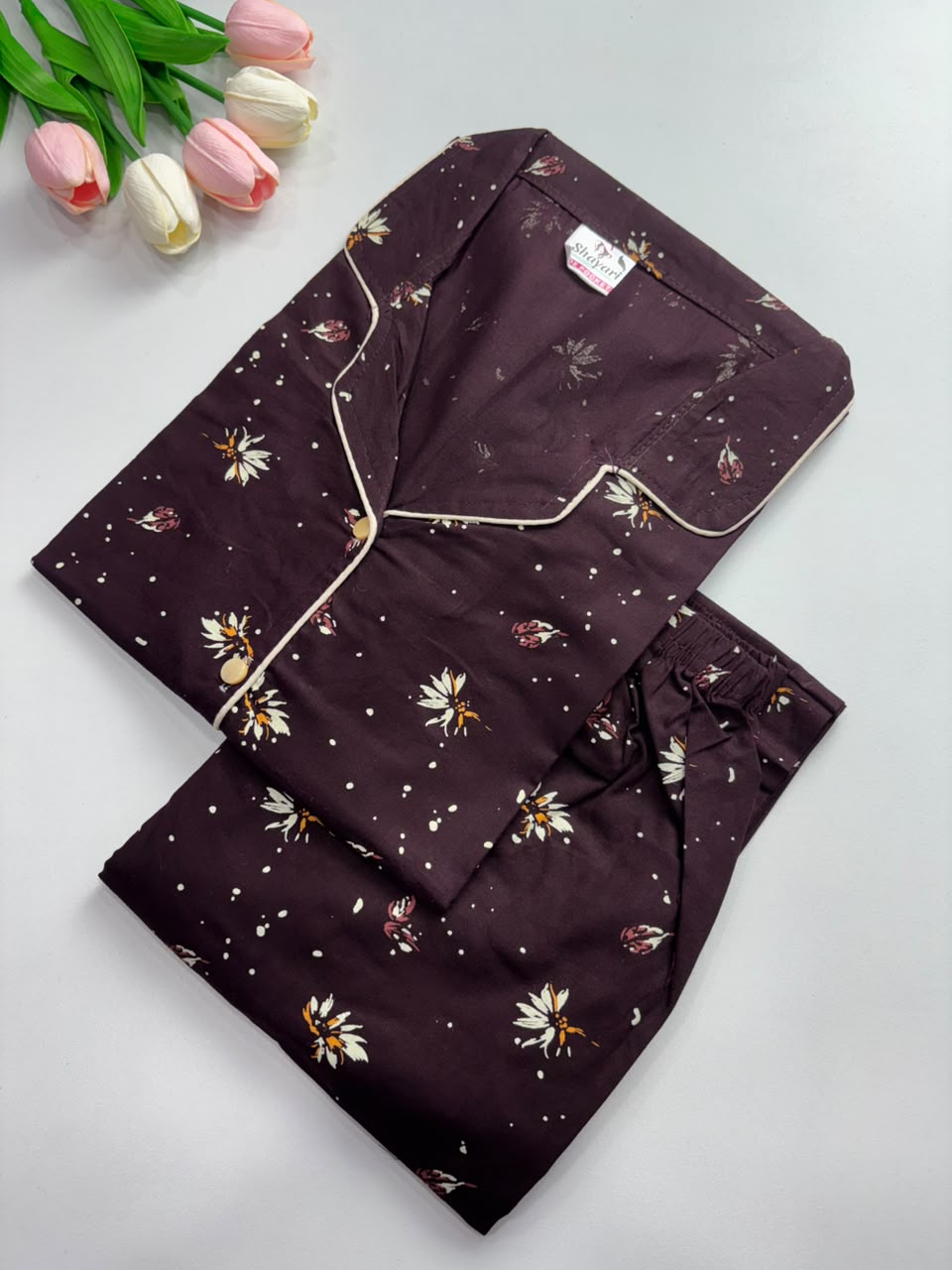 SS7963 Women’s Cotton Shirt and Pajama Set