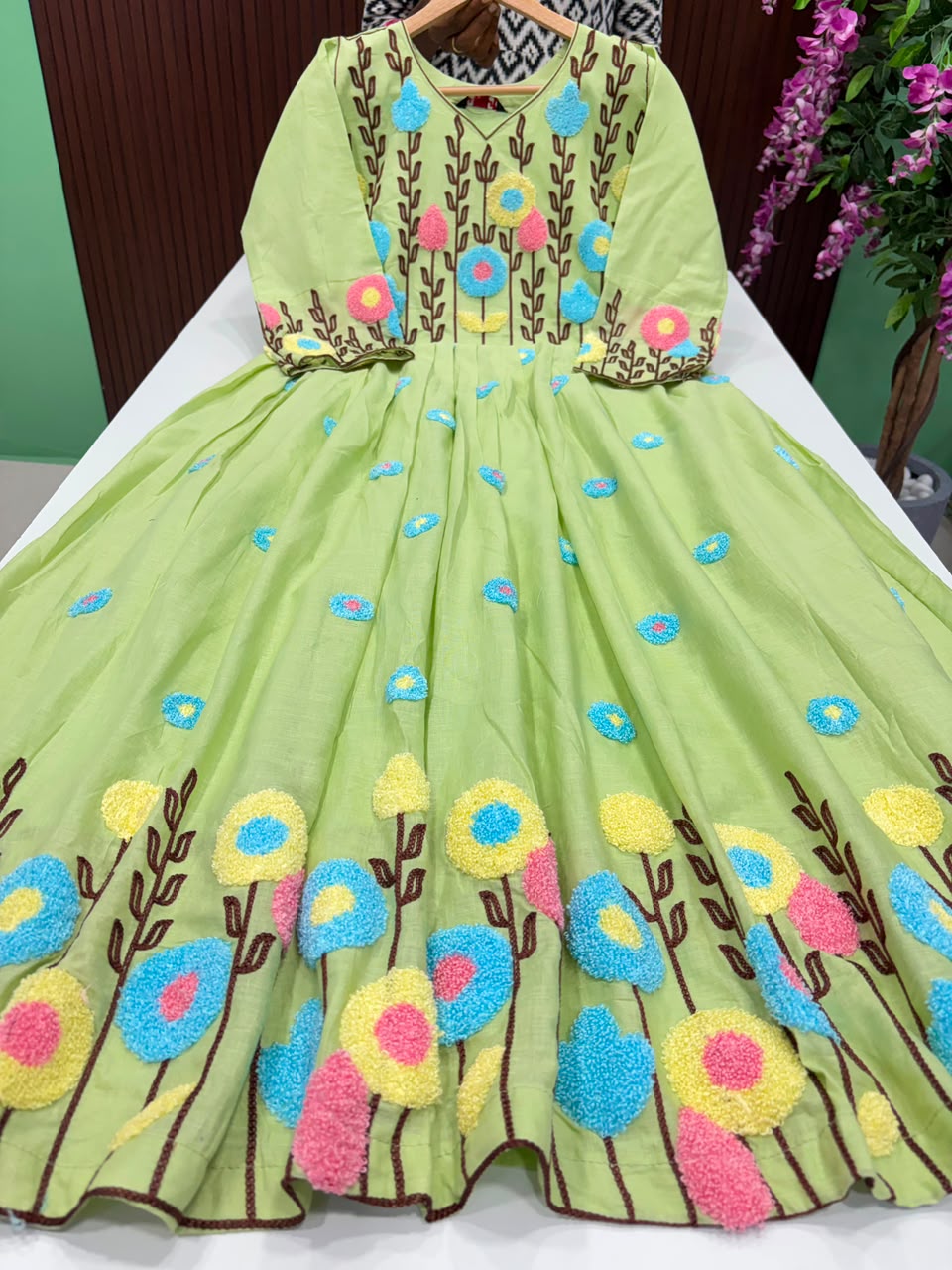SS8024 Mul Cotton Flared Maxi