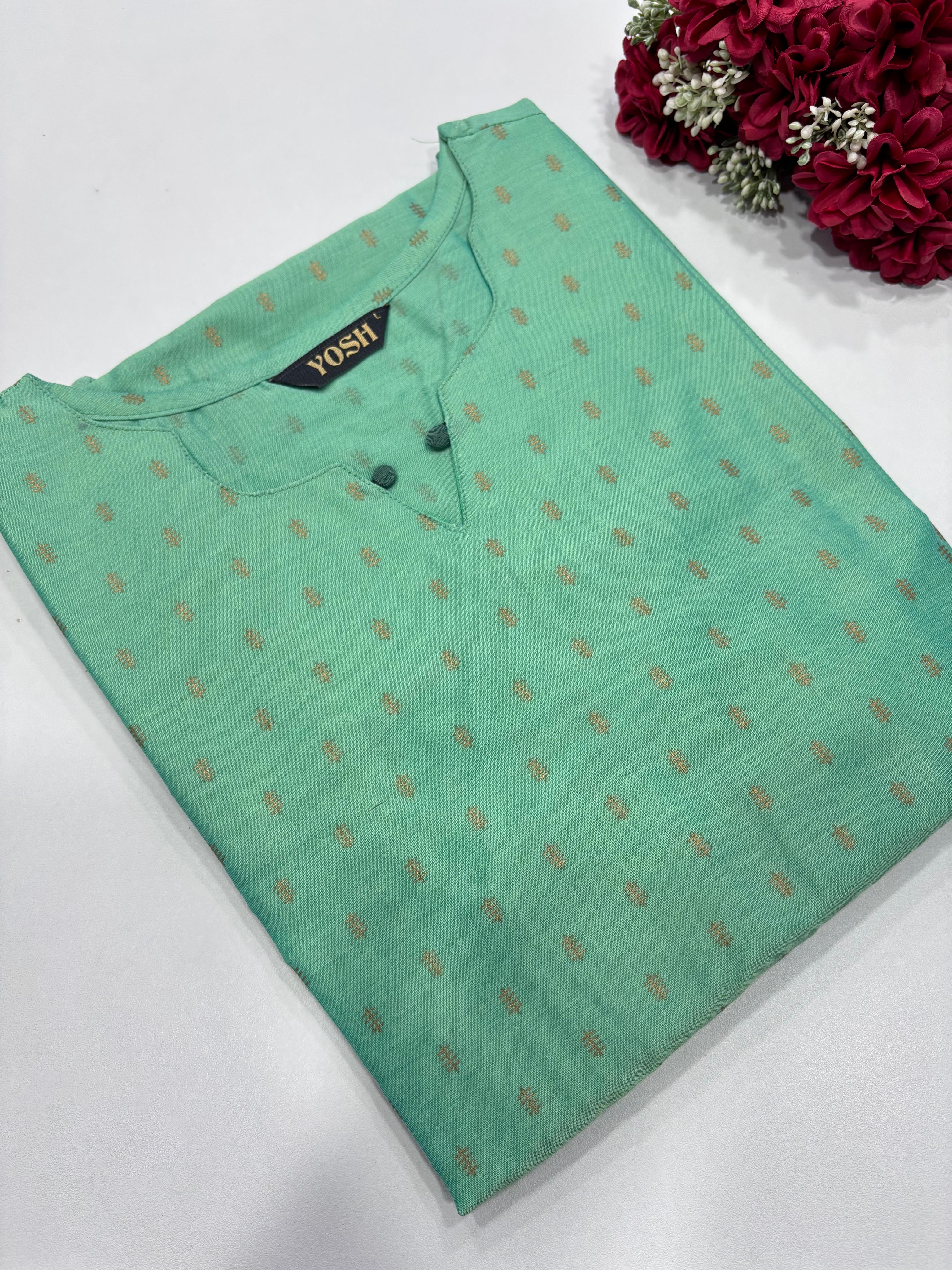 SS8105 Silk Printed Side Open Kurti