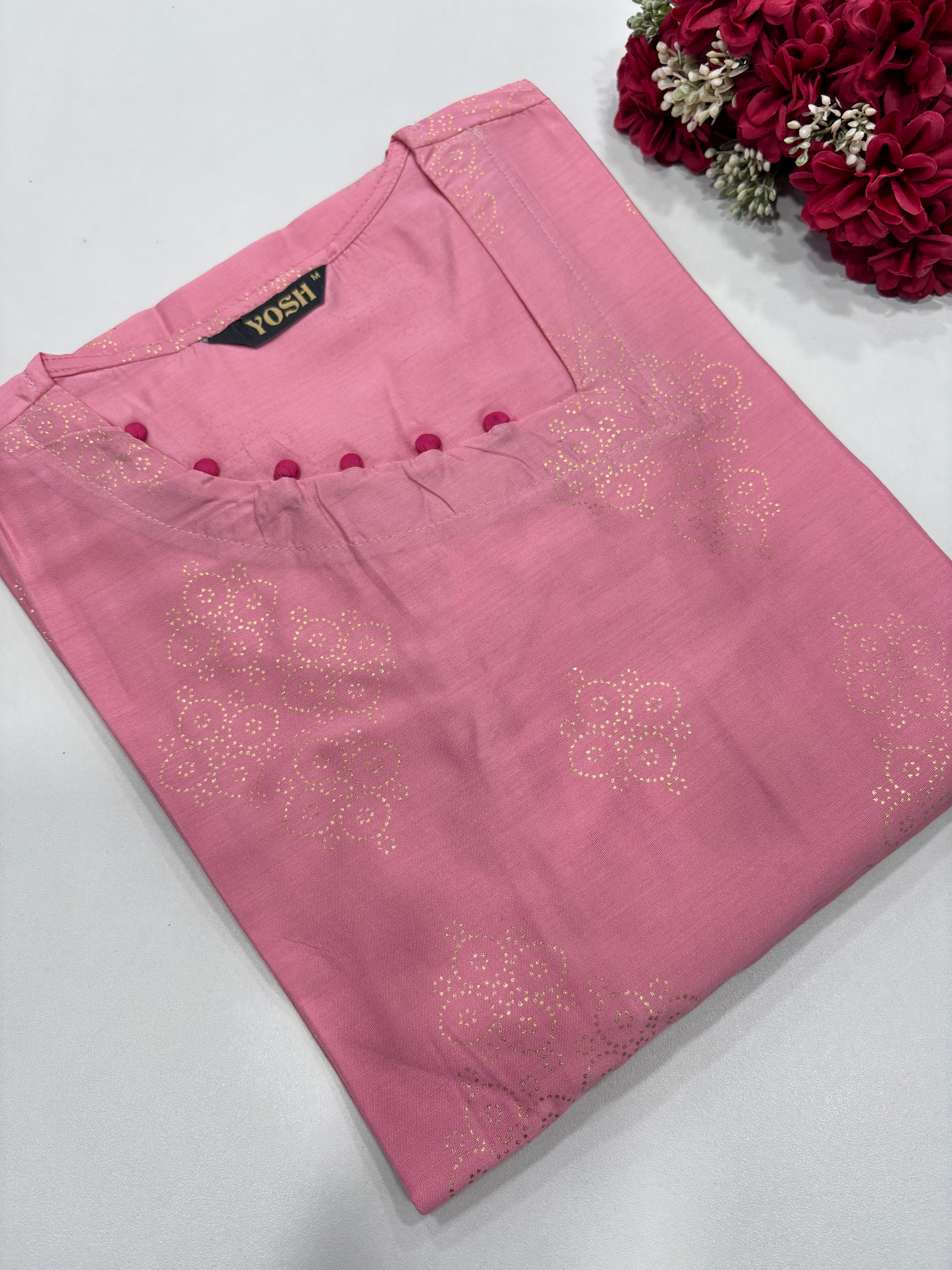 SS8116 Silk Printed Side Open Kurti