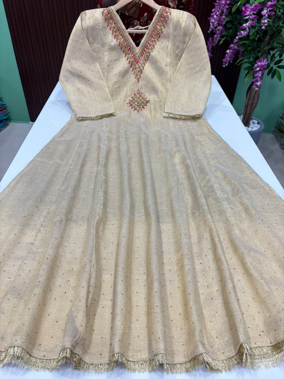 SS8213 Premium Tissue Silk Anarkali