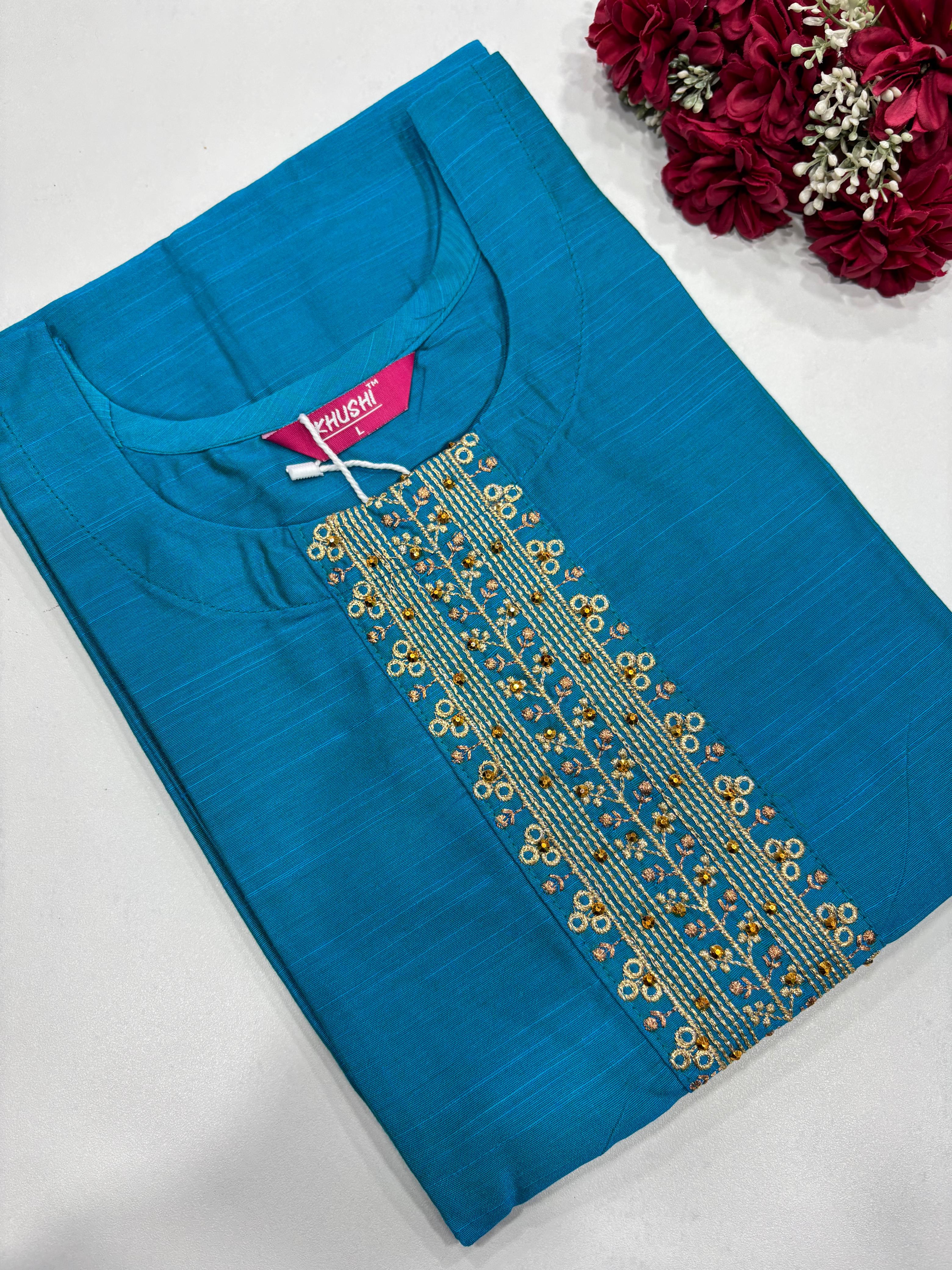 SS2900 Semi Raw Silk Kurti